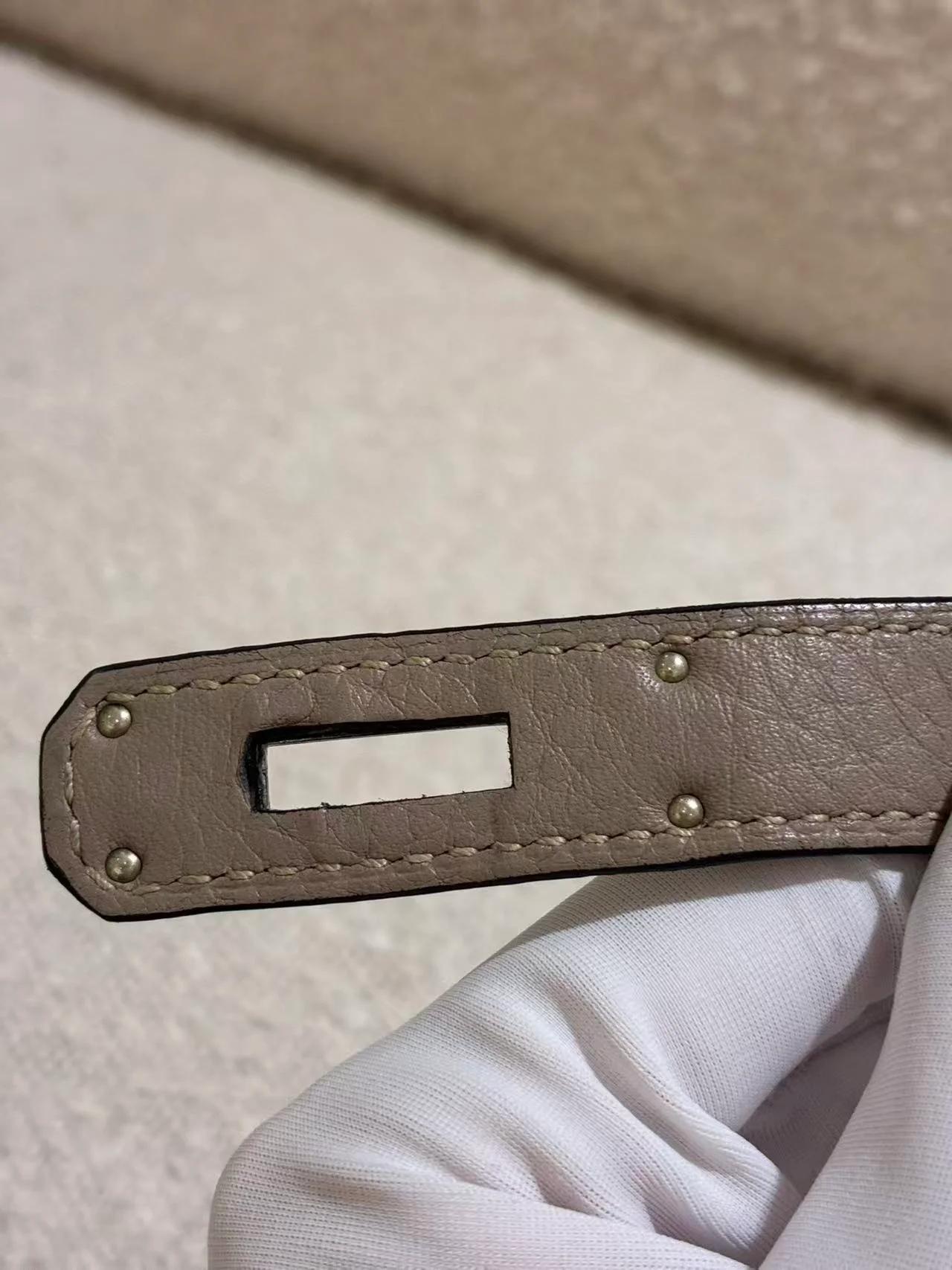 A美品 HERMÈS 愛馬仕 Birkin 35 81 斑鳩灰 Gris Tourterelle Clemence小牛皮 銀扣 □N刻 2010年 - 23