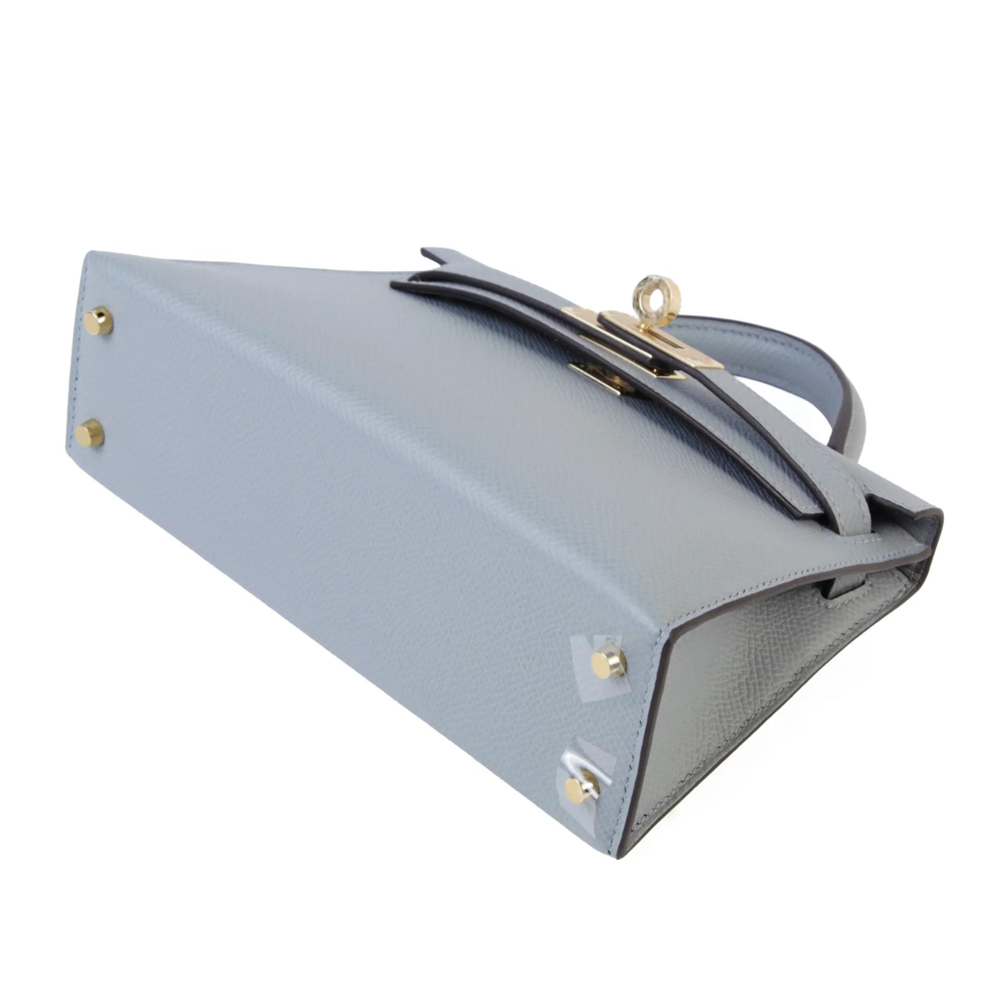 全新 HERMÈS 愛馬仕 Mini Kelly 二代 P0 木偶灰 Gris Pantin Epsom牛皮 香檳金扣 G刻 2026年 - 5