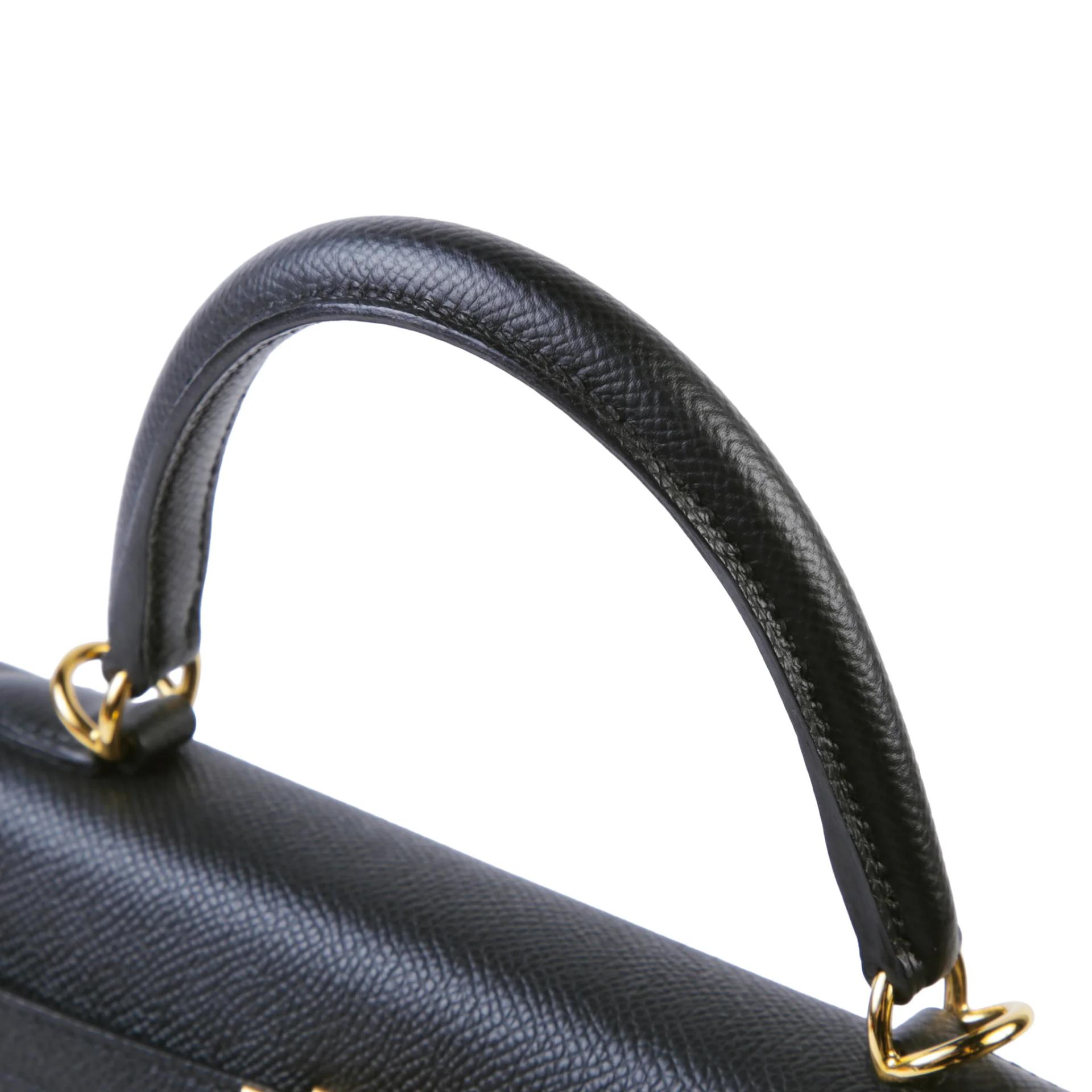A美品 HERMÈS 愛馬仕 Kelly 25 外縫 89 黑色 Noir (Black) Epsom牛皮 金扣 B刻 2023年 - 3