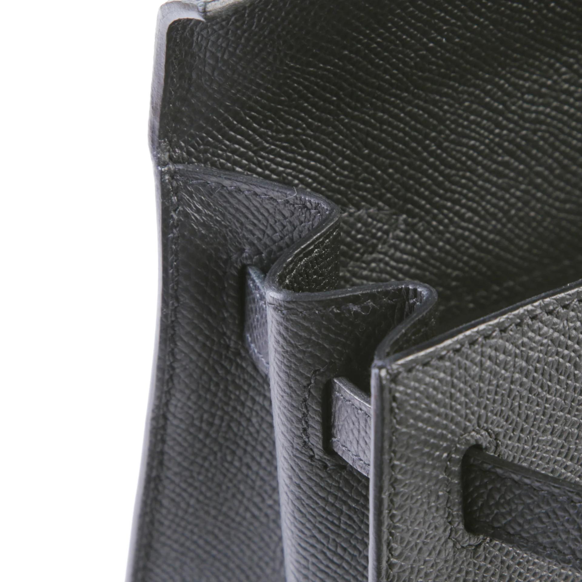 A美品 HERMÈS 愛馬仕 Kelly 25 外縫 89 黑色 Noir (Black) Epsom牛皮 金扣 B刻 2023年 - 12