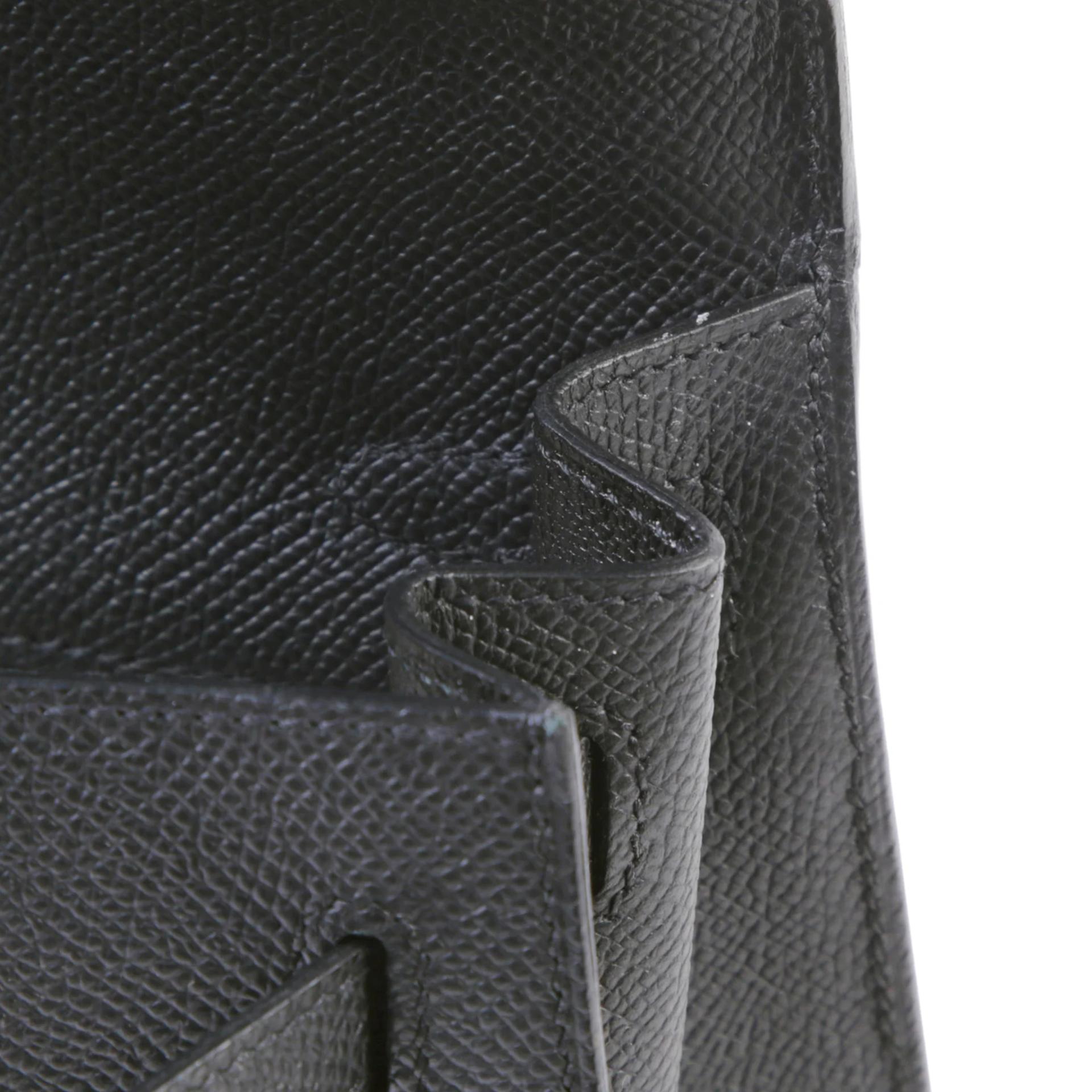 A美品 HERMÈS 愛馬仕 Kelly 25 外縫 89 黑色 Noir (Black) Epsom牛皮 金扣 B刻 2023年 - 11