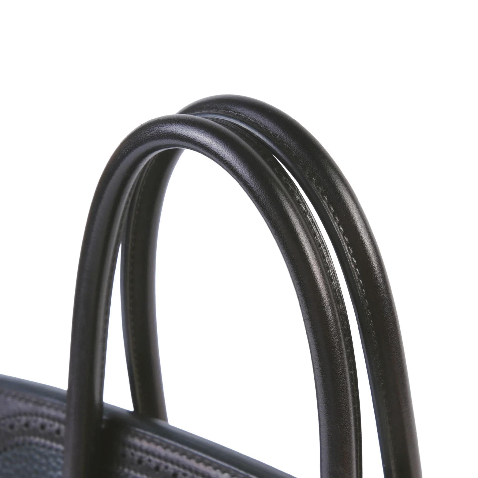 A美品 HERMÈS 愛馬仕 Birkin Ghillies 30 89 黑色 Noir (Black) 76 深藍 Bleu Indigo Clemence小牛皮 Evergrain皮 銀扣 T刻 2015年 - 3