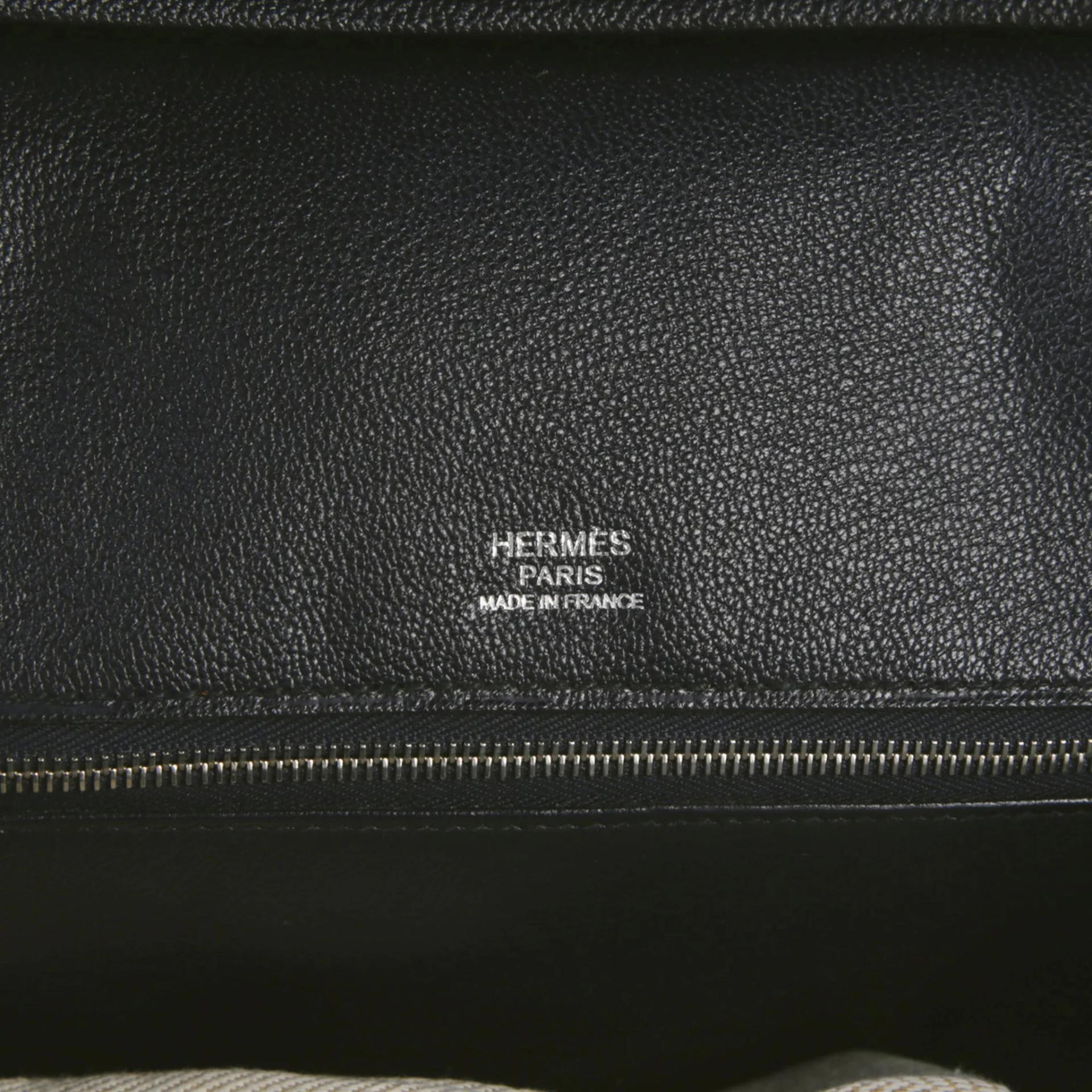 A美品 HERMÈS 愛馬仕 Birkin Ghillies 30 89 黑色 Noir (Black) 76 深藍 Bleu Indigo Clemence小牛皮 Evergrain皮 銀扣 T刻 2015年 - 11
