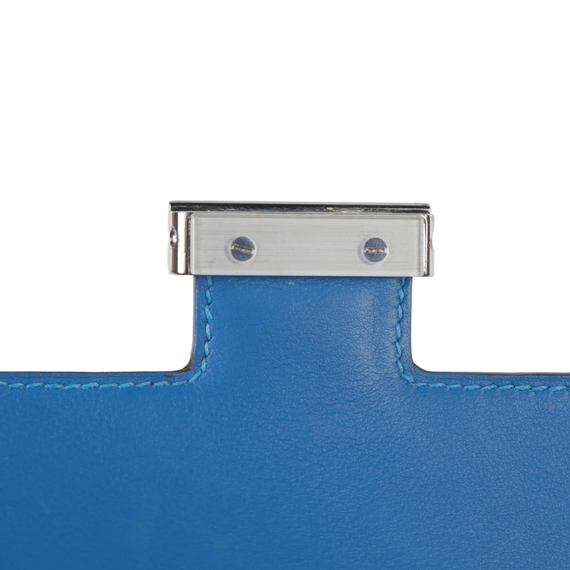 Very Good ( Rank A) HERMÈS Limited Edition Constance Mini Mykonos (7Q) Swift Crinoline Palladium hardware Square P (2012) - 9