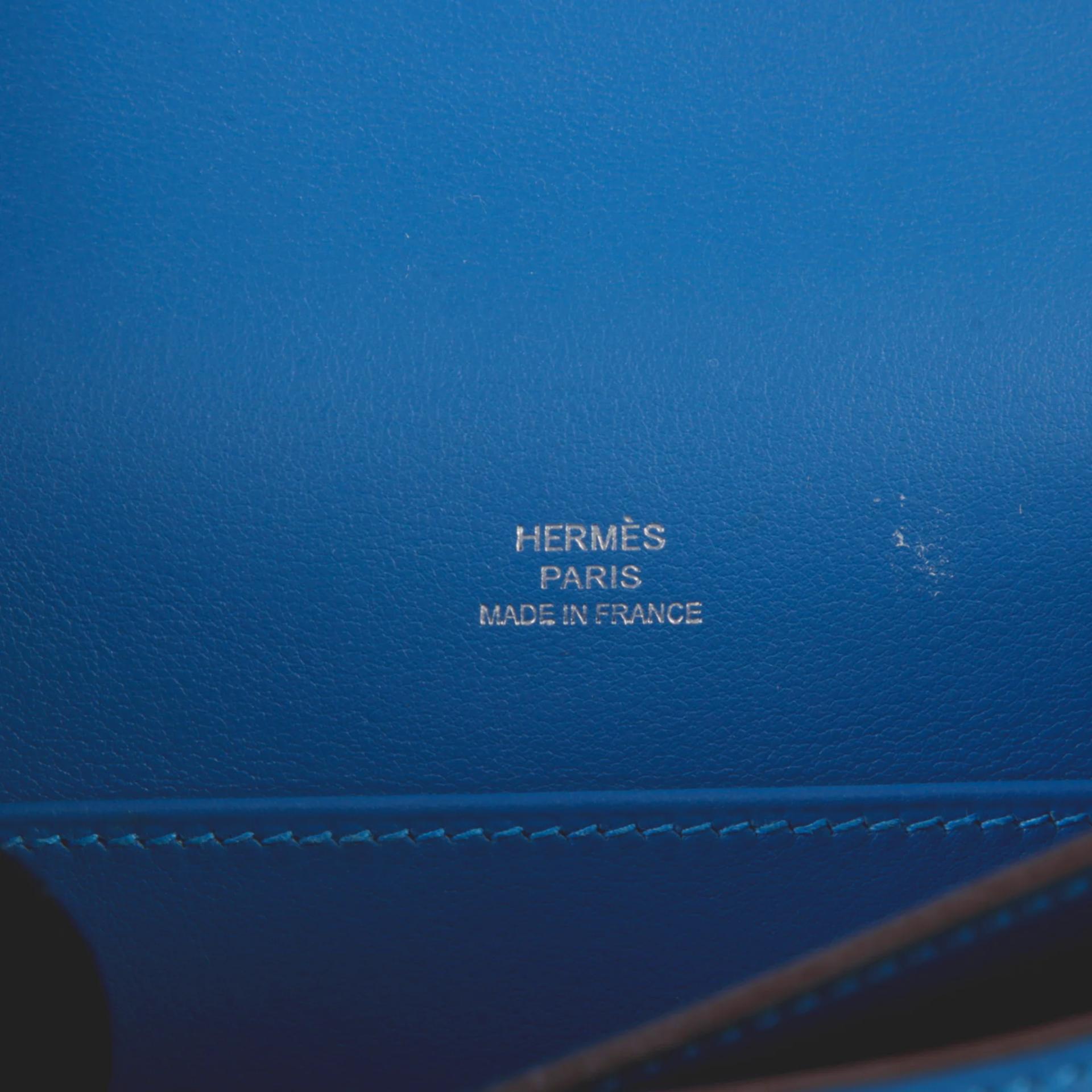 Very Good ( Rank A) HERMÈS Limited Edition Constance Mini Mykonos (7Q) Swift Crinoline Palladium hardware Square P (2012) - 10