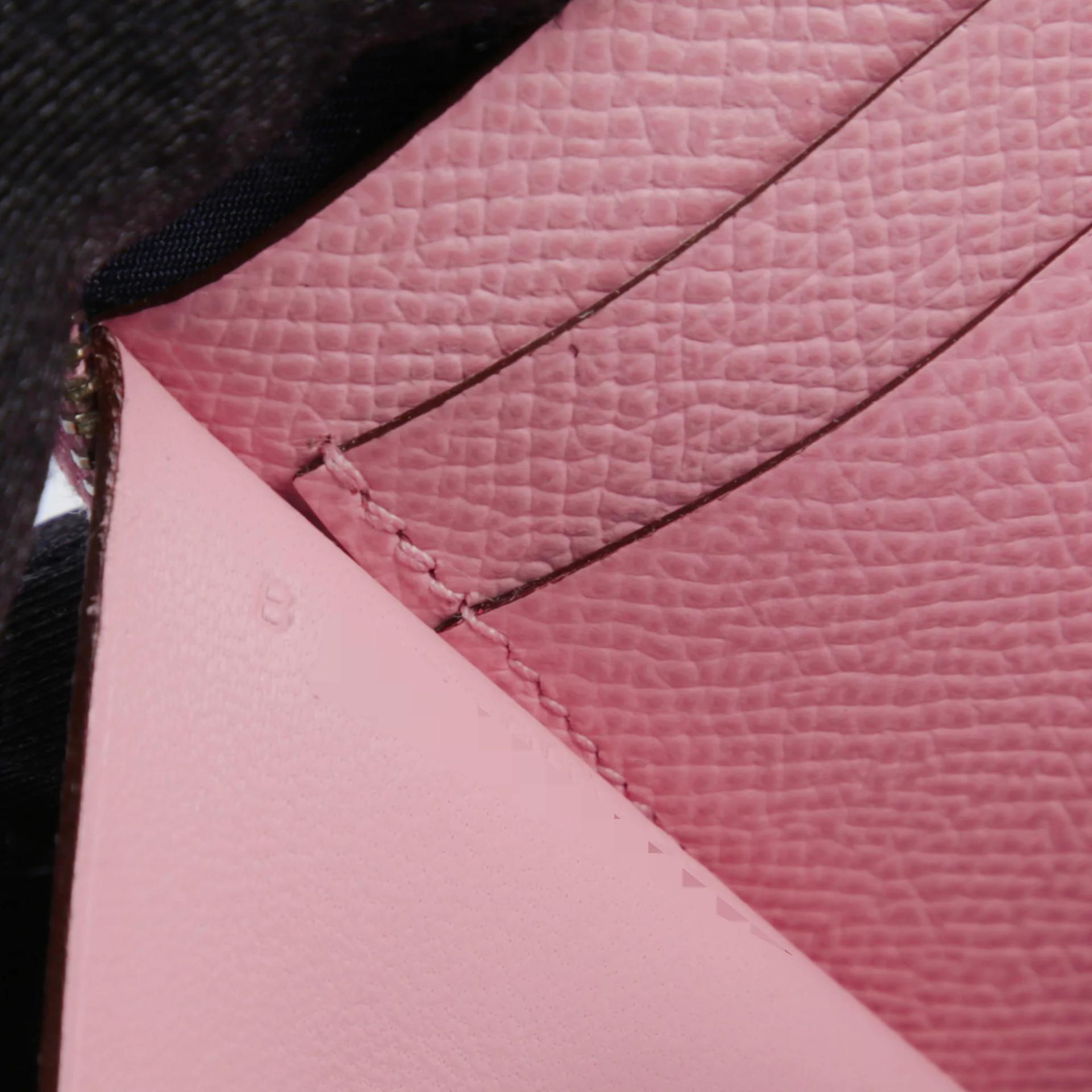 Excellent ( Rank SA ) HERMÈS Nouveau To Go wallet Mauve Sylvestre (X9) Lime (9R) Cuivre (6C) Epsom Swift Palladium hardware B (2023) - 11