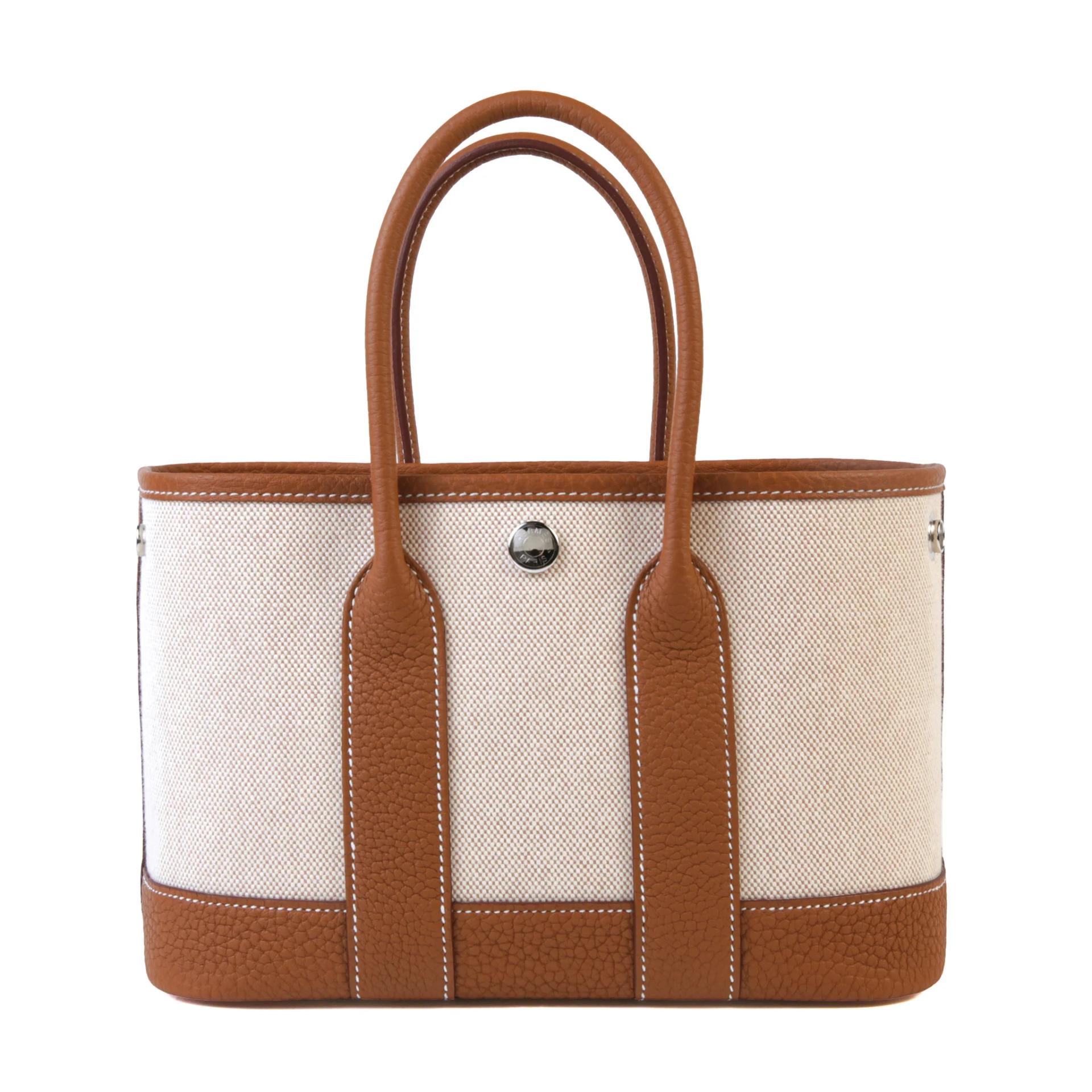 Brand New ( Rank N ) HERMÈS Neo Garden Party 23 Ecru Gold (37) Canvas Negonda Palladium hardware G (2026) - 2