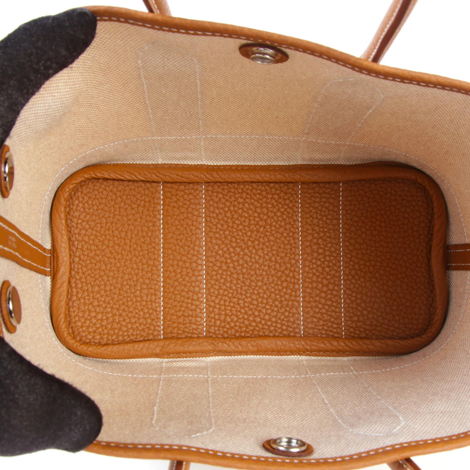 Brand New ( Rank N ) HERMÈS Neo Garden Party 23 Ecru Gold (37) Canvas Negonda Palladium hardware G (2026) - 8