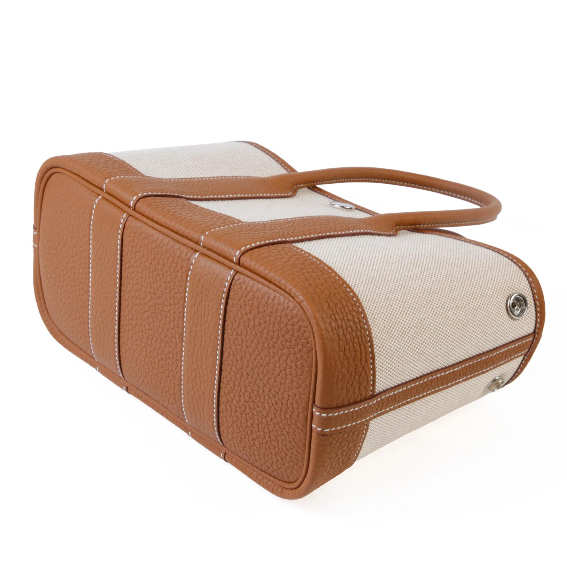 Brand New ( Rank N ) HERMÈS Neo Garden Party 23 Ecru Gold (37) Canvas Negonda Palladium hardware G (2026) - 7