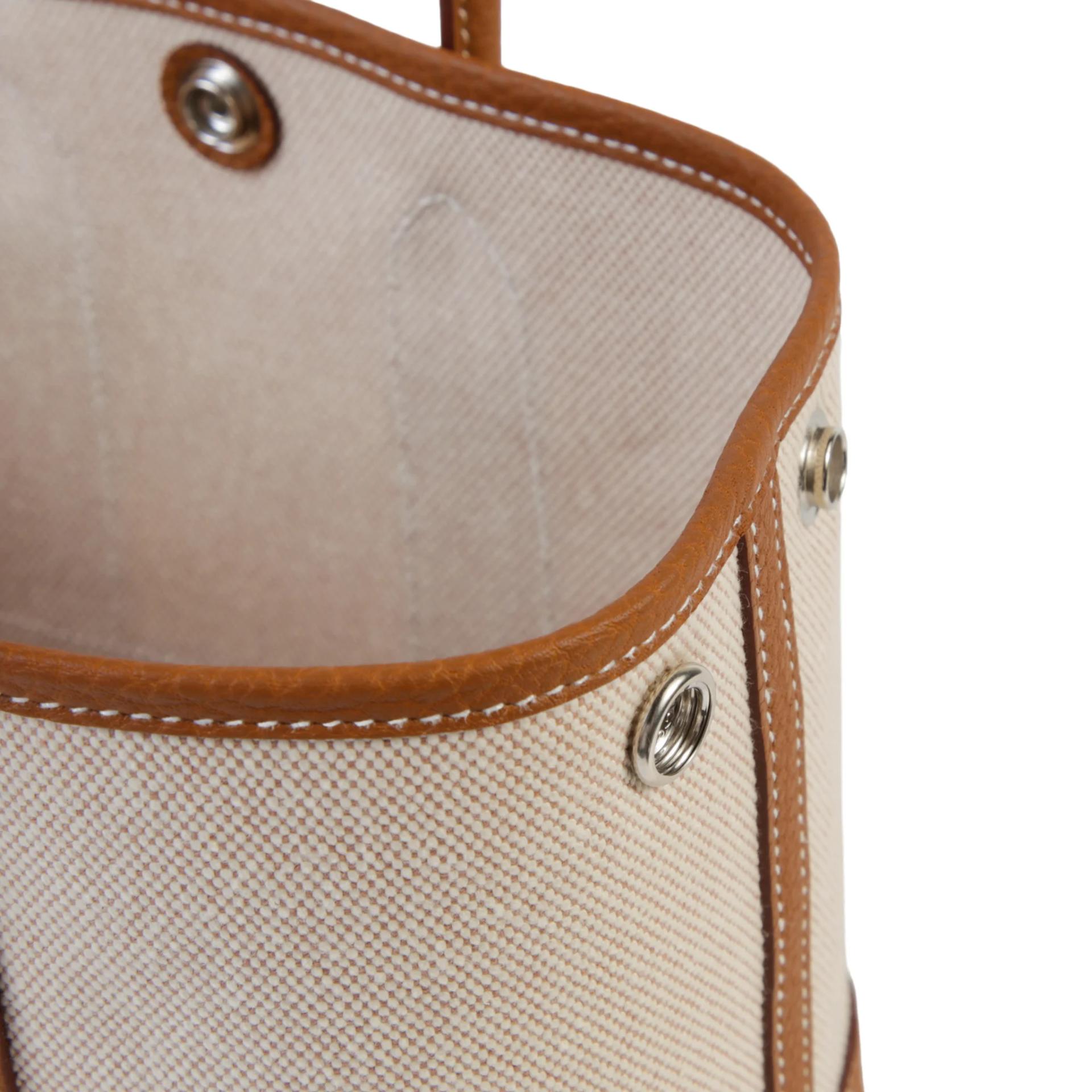 Brand New ( Rank N ) HERMÈS Neo Garden Party 23 Ecru Gold (37) Canvas Negonda Palladium hardware G (2026) - 9