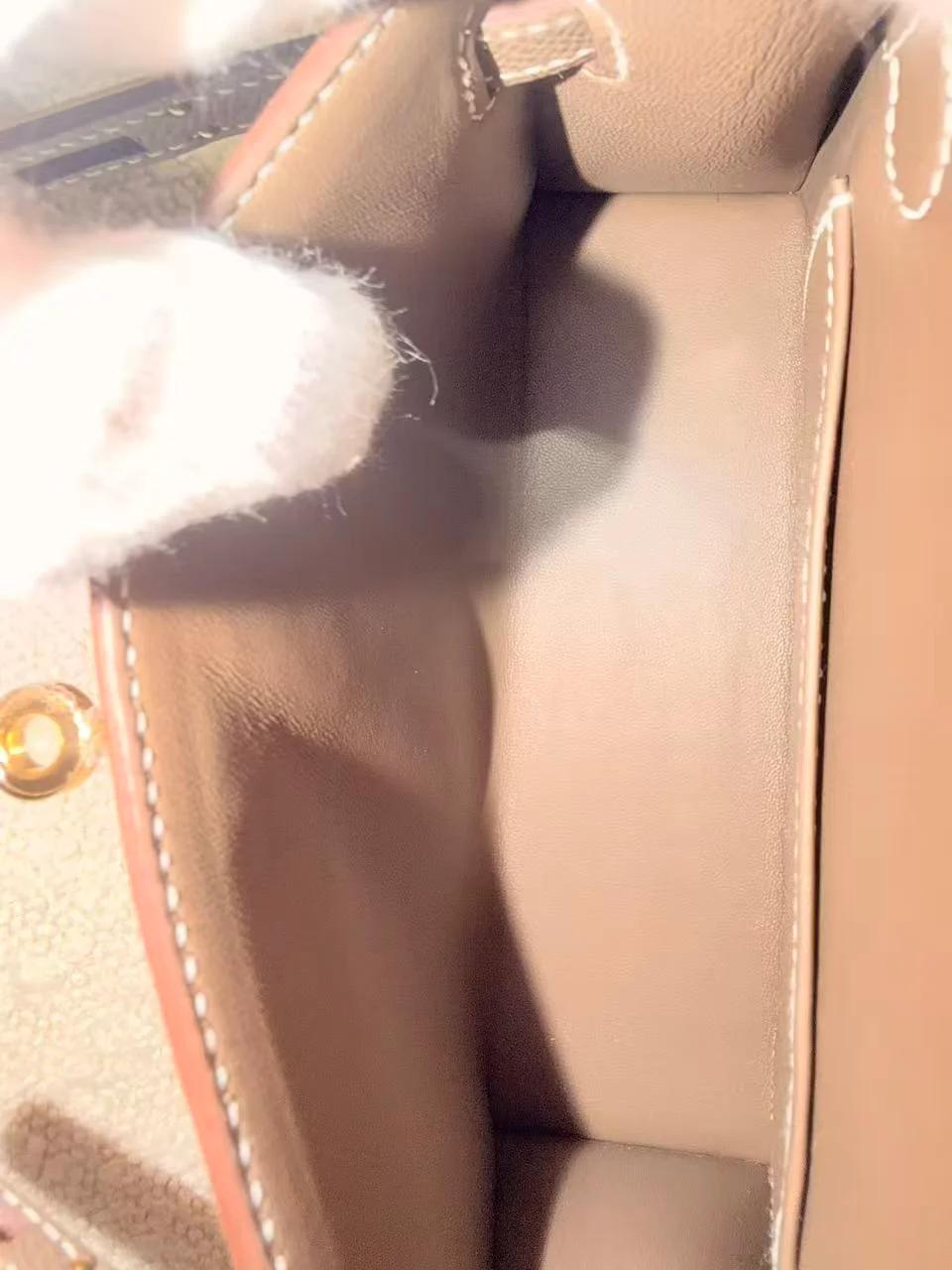 Brand New ( Rank N ) HERMÈS Mini Kelly II Etoupe (18) Epsom Gold hardware G (2026) - 22