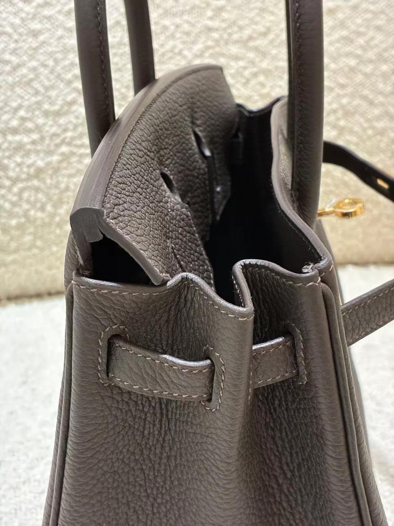 全新 HERMÈS 愛馬仕 Birkin 25 T3 棗棕色 Bai Brun Togo小牛皮 金扣 G刻 2026年 - 22