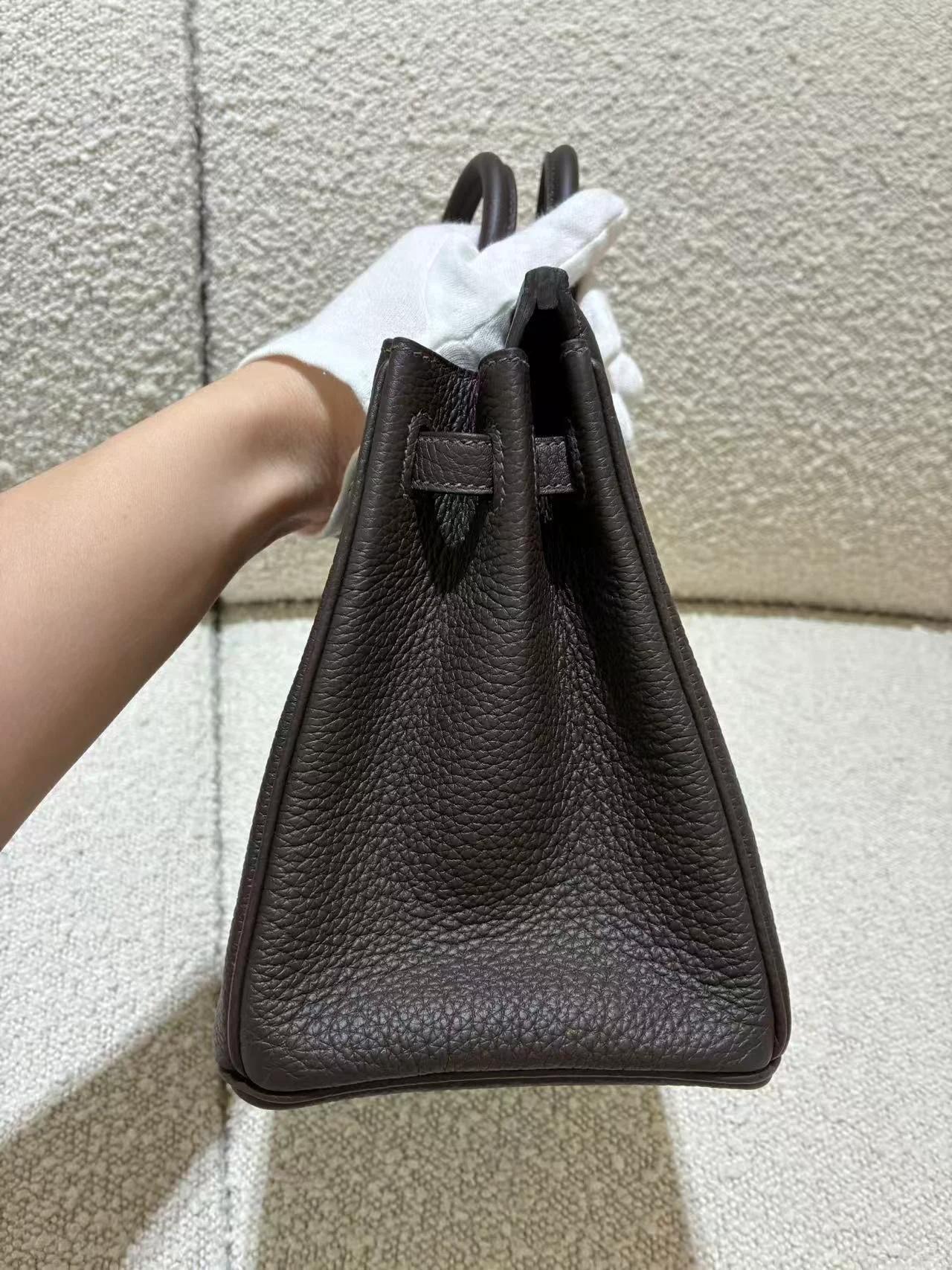 全新 HERMÈS 愛馬仕 Birkin 25 T3 棗棕色 Bai Brun Togo小牛皮 金扣 G刻 2026年 - 8