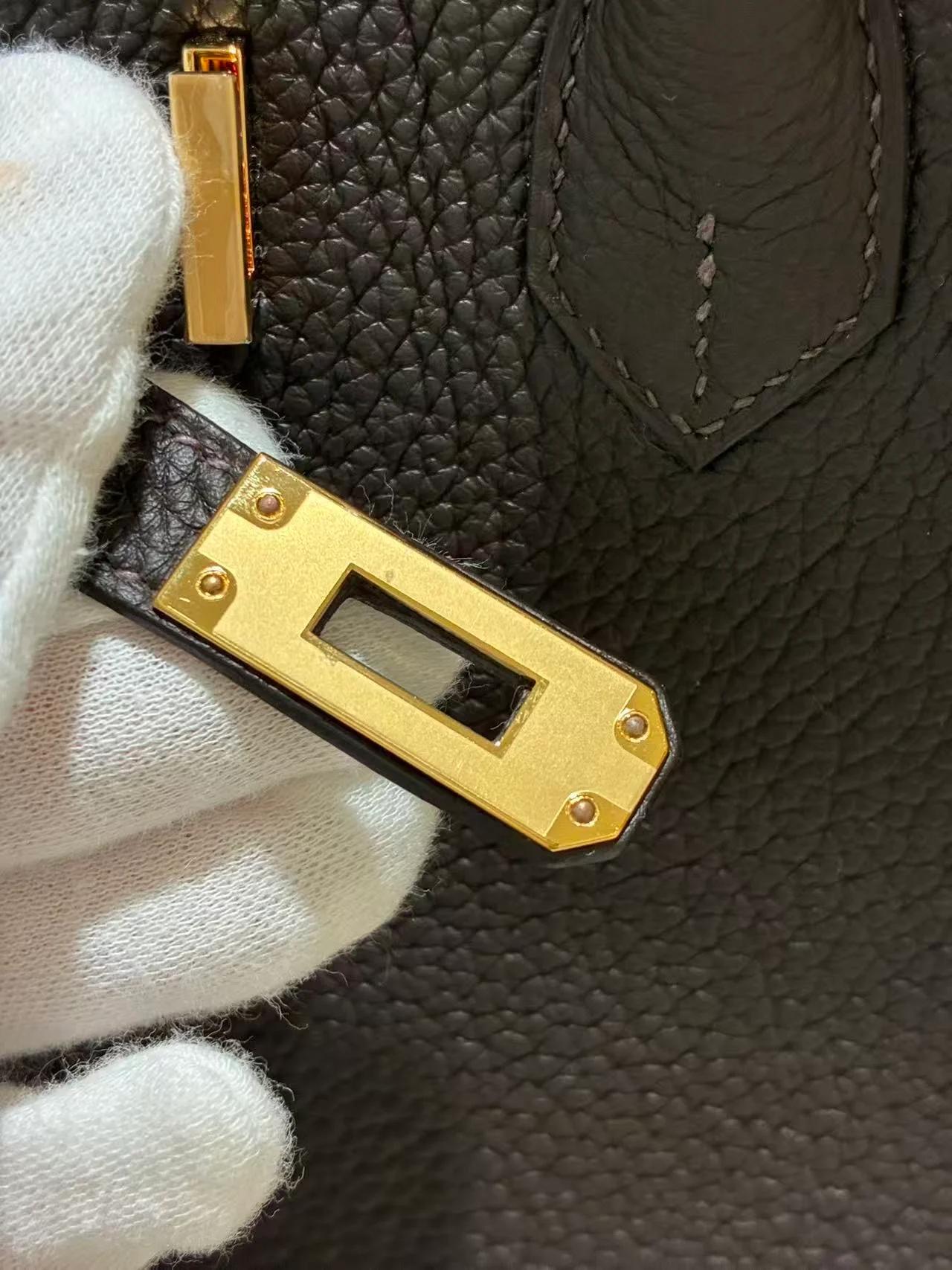 全新 HERMÈS 愛馬仕 Birkin 25 T3 棗棕色 Bai Brun Togo小牛皮 金扣 G刻 2026年 - 17