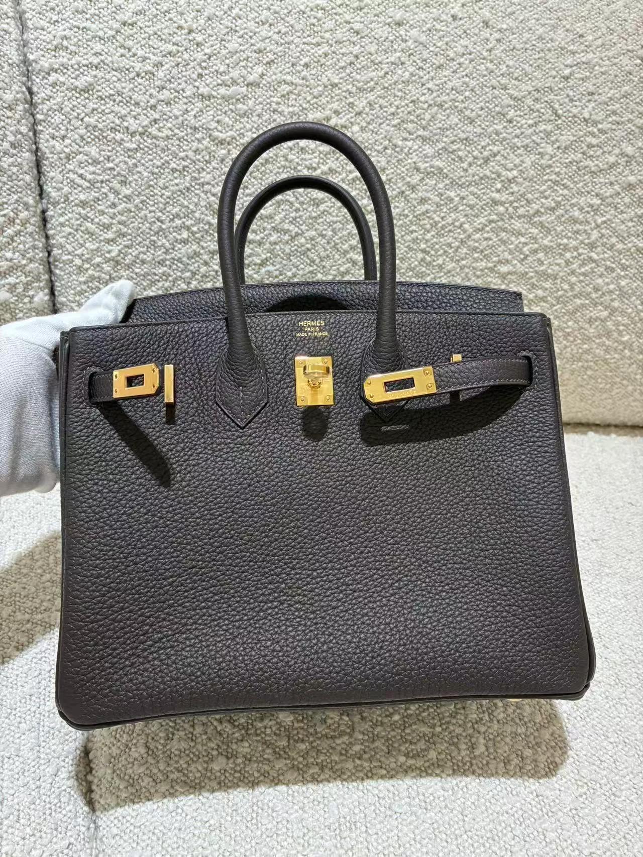 全新 HERMÈS 愛馬仕 Birkin 25 T3 棗棕色 Bai Brun Togo小牛皮 金扣 G刻 2026年 - 6
