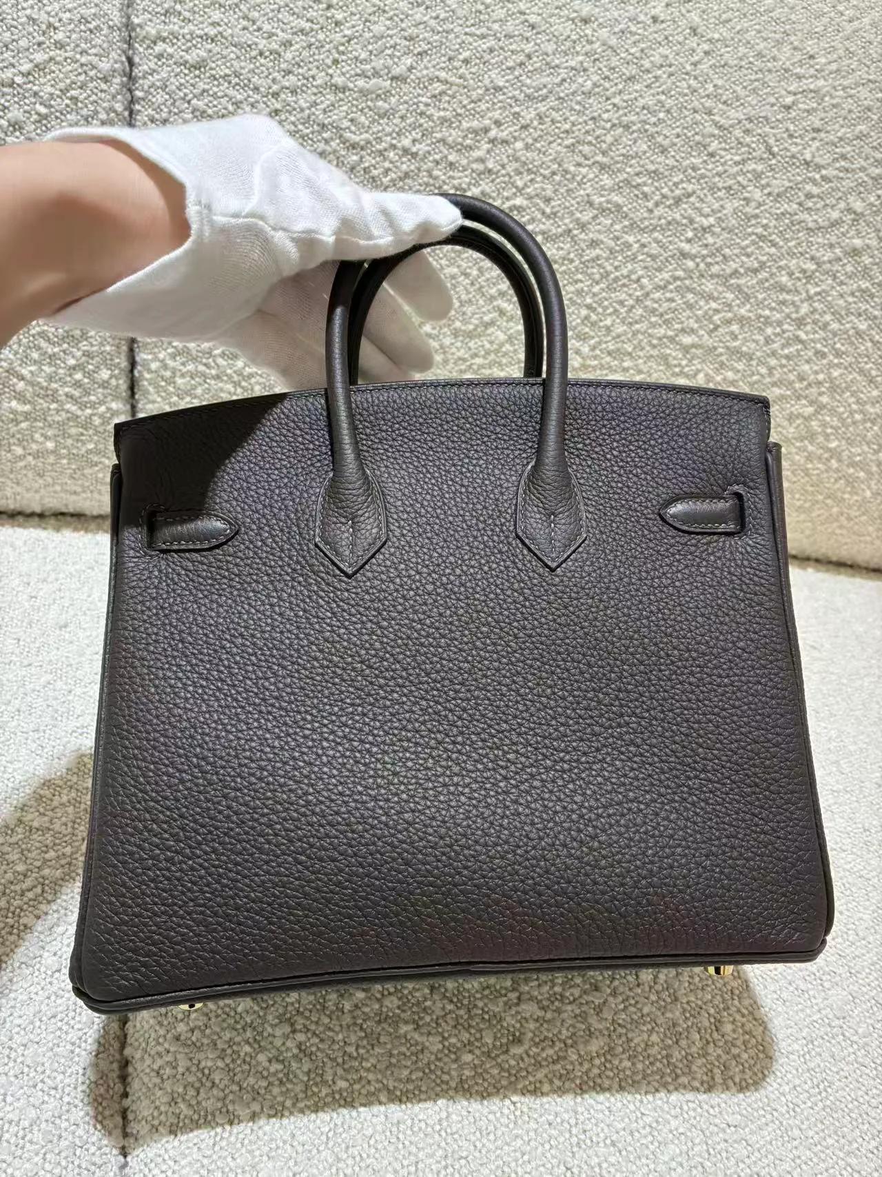 全新 HERMÈS 愛馬仕 Birkin 25 T3 棗棕色 Bai Brun Togo小牛皮 金扣 G刻 2026年 - 7