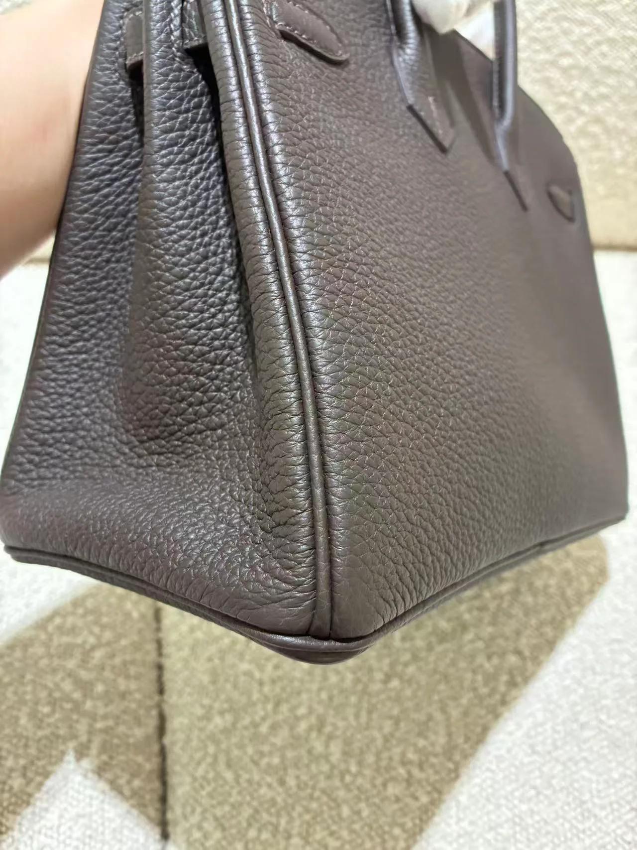 全新 HERMÈS 愛馬仕 Birkin 25 T3 棗棕色 Bai Brun Togo小牛皮 金扣 G刻 2026年 - 13