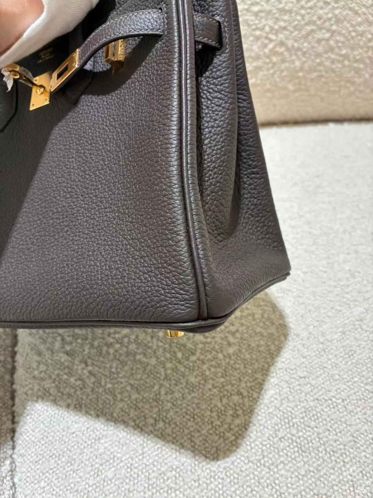 全新 HERMÈS 愛馬仕 Birkin 25 T3 棗棕色 Bai Brun Togo小牛皮 金扣 G刻 2026年 - 12