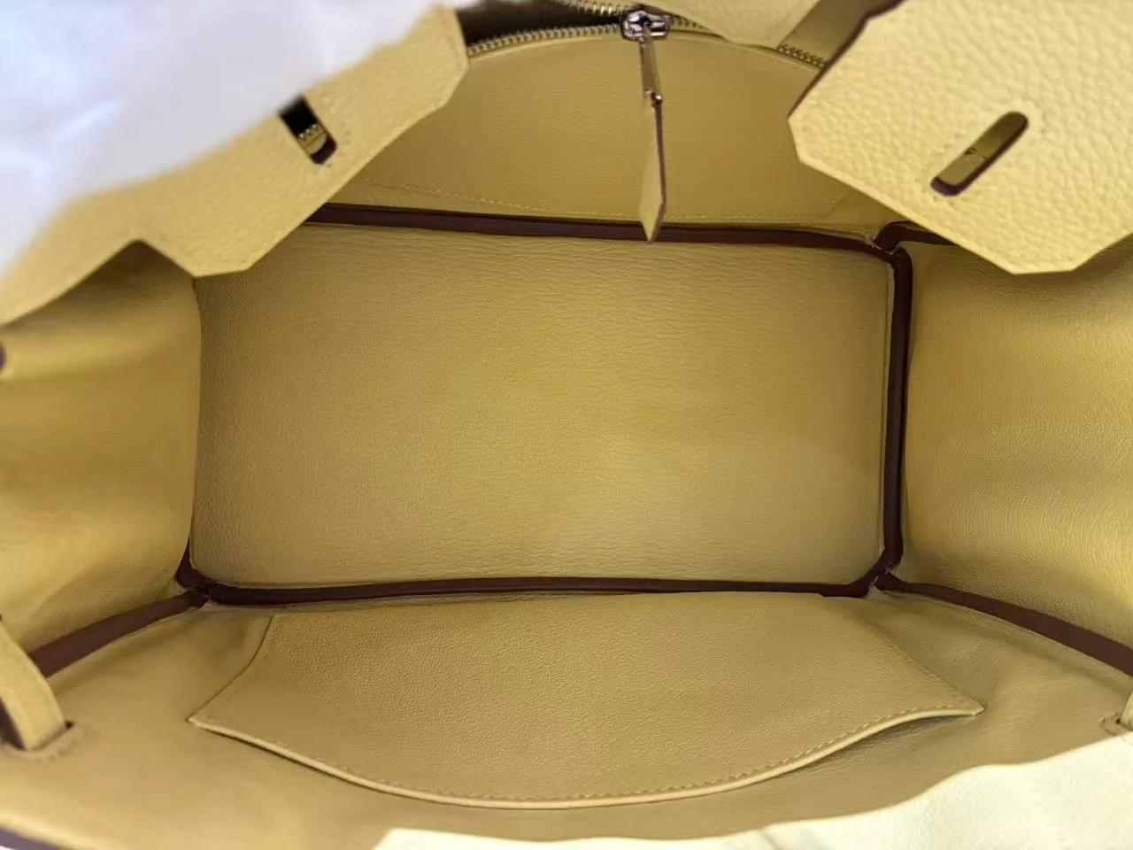 未使用保存品 HERMÈS 愛馬仕 Birkin 25 1Z 小雞黃 Jaune Poussin Togo小牛皮 銀扣 B刻 2023年 - 23