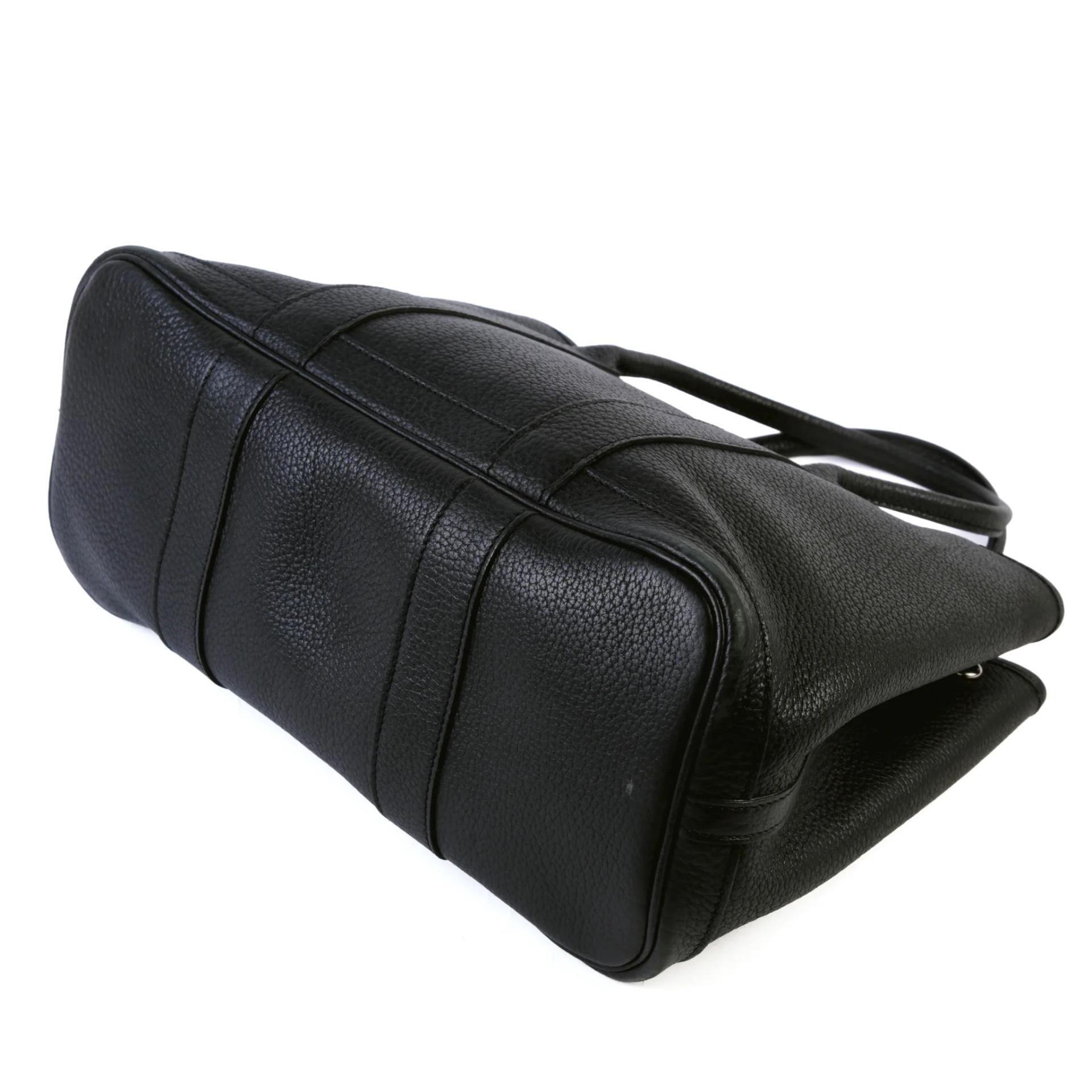 Good ( Rank AB) HERMÈS Garden Party TPM Noir (89) Negonda Palladium hardware Square K (2007) - 7