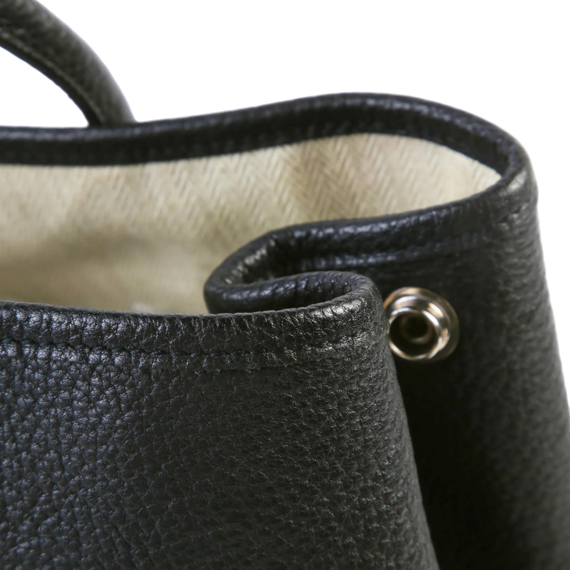 Good ( Rank AB) HERMÈS Garden Party TPM Noir (89) Negonda Palladium hardware Square K (2007) - 9