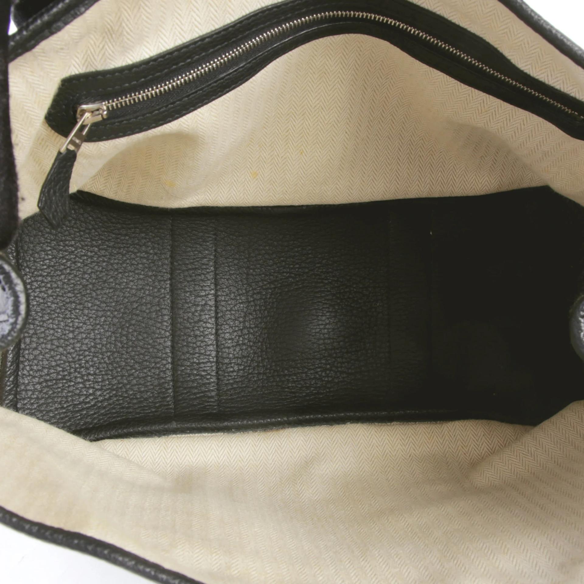 Good ( Rank AB) HERMÈS Garden Party TPM Noir (89) Negonda Palladium hardware Square K (2007) - 8