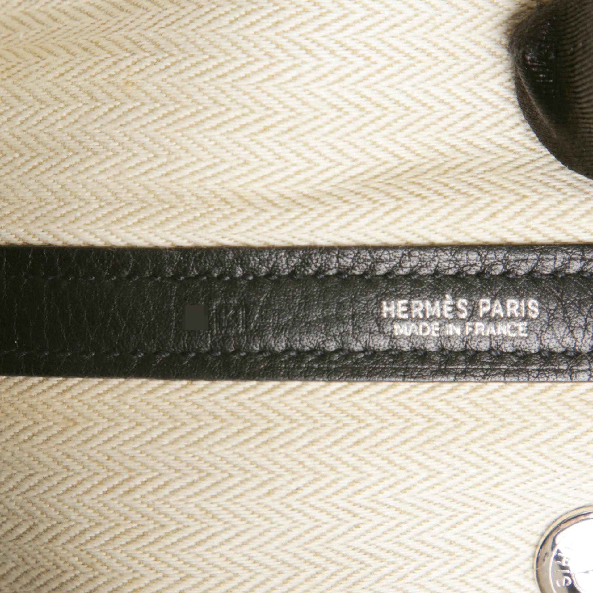 Good ( Rank AB) HERMÈS Garden Party TPM Noir (89) Negonda Palladium hardware Square K (2007) - 11