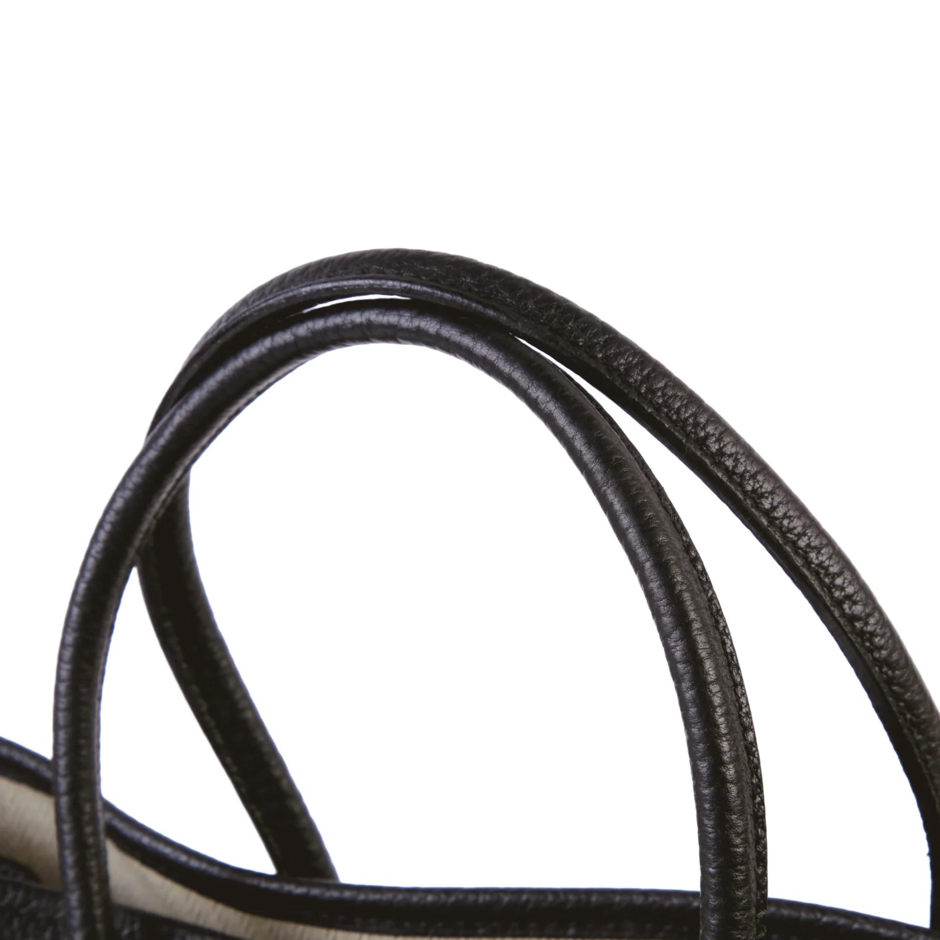 Good ( Rank AB) HERMÈS Garden Party TPM Noir (89) Negonda Palladium hardware Square K (2007) - 3