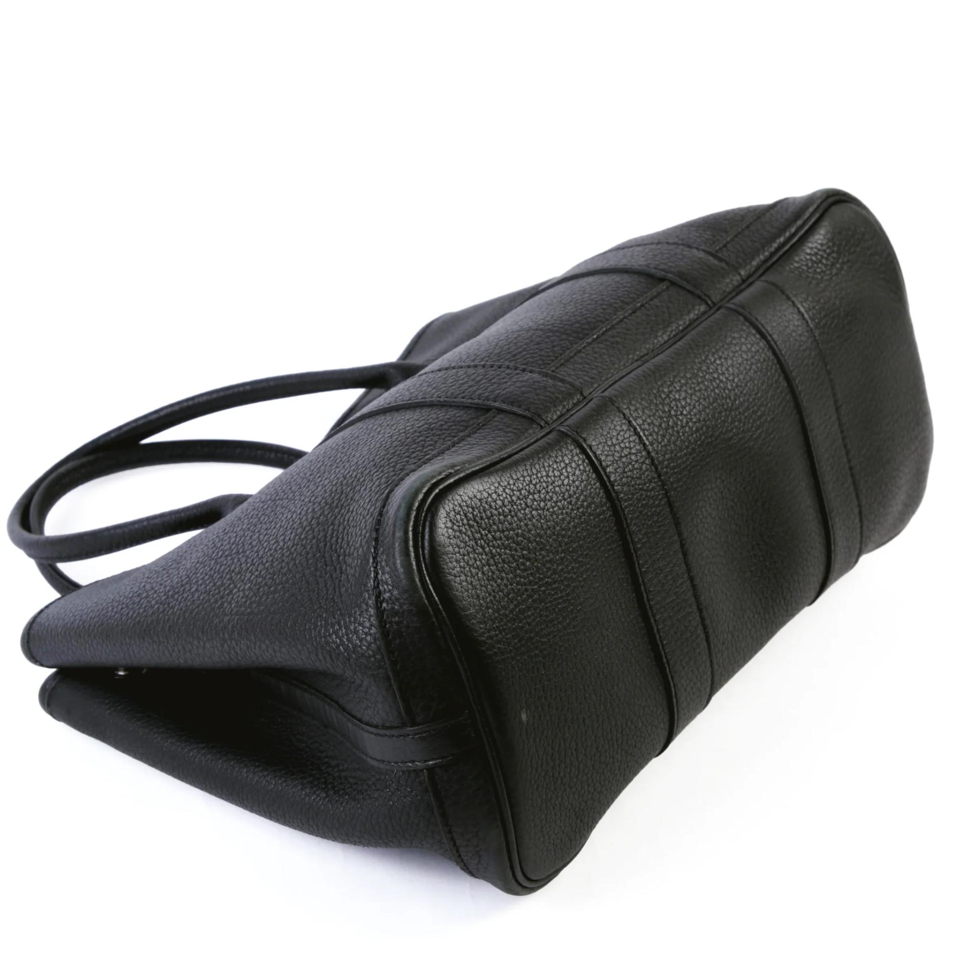 Good ( Rank AB) HERMÈS Garden Party TPM Noir (89) Negonda Palladium hardware Square K (2007) - 4
