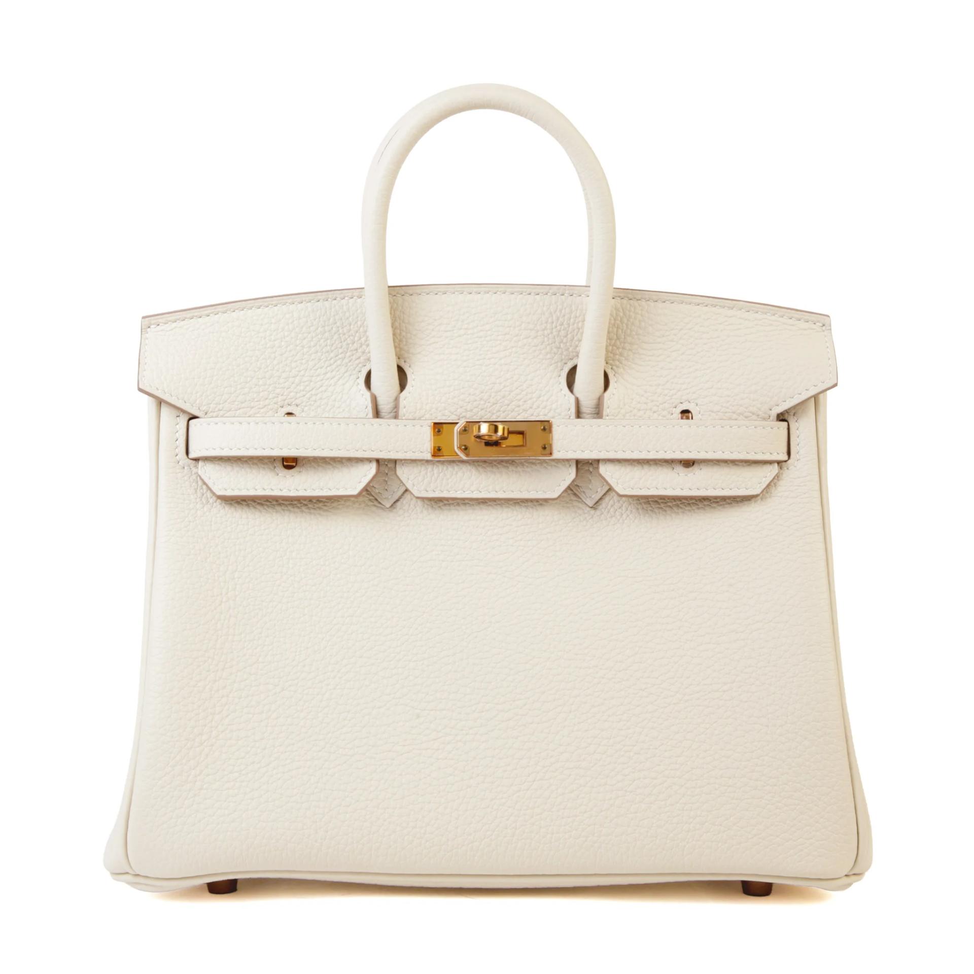 Birkin 25 10 奶昔白 Craie