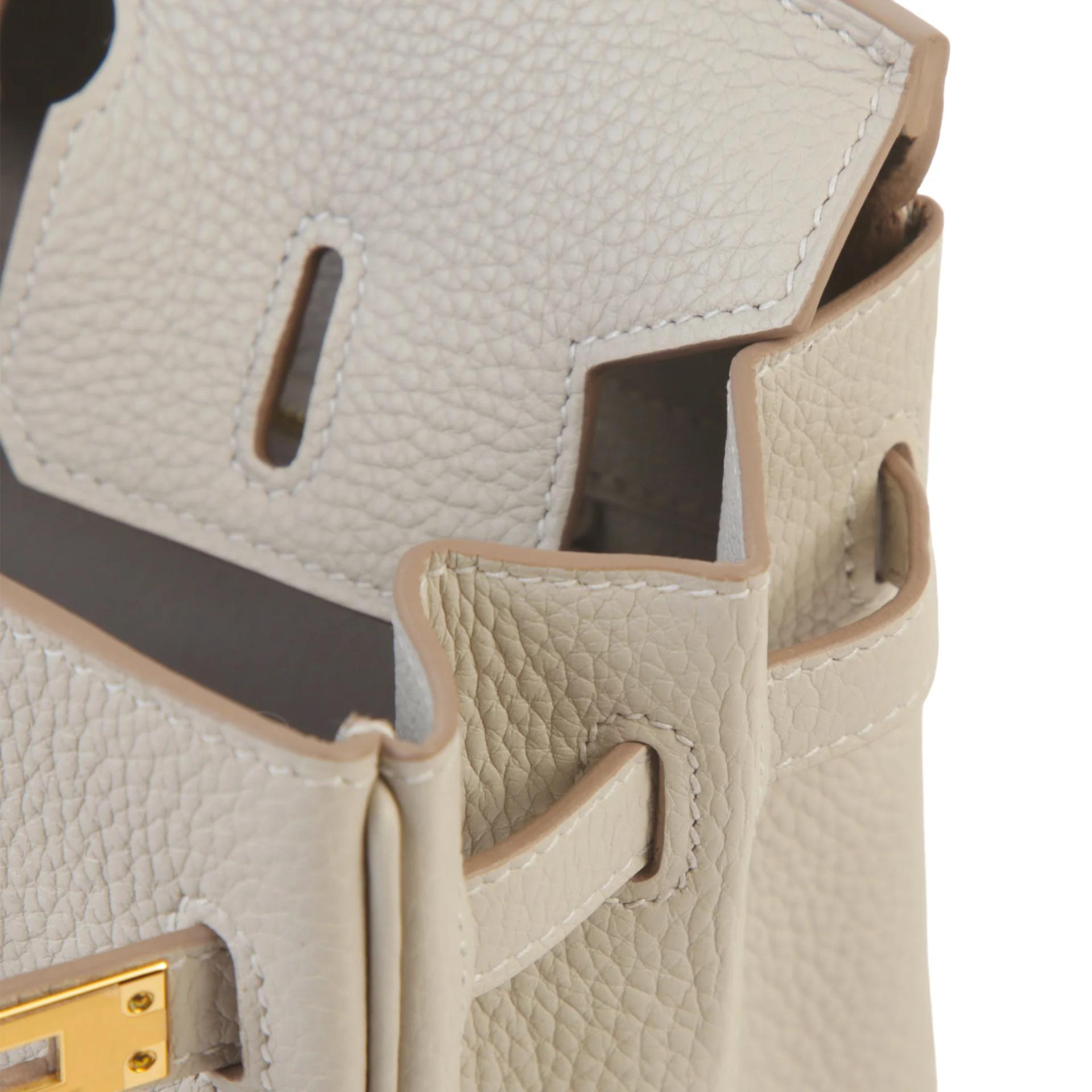 Unused ( Rank NS ) HERMÈS Birkin 25 Gris Perle (80) Togo Gold hardware U (2022) - 11
