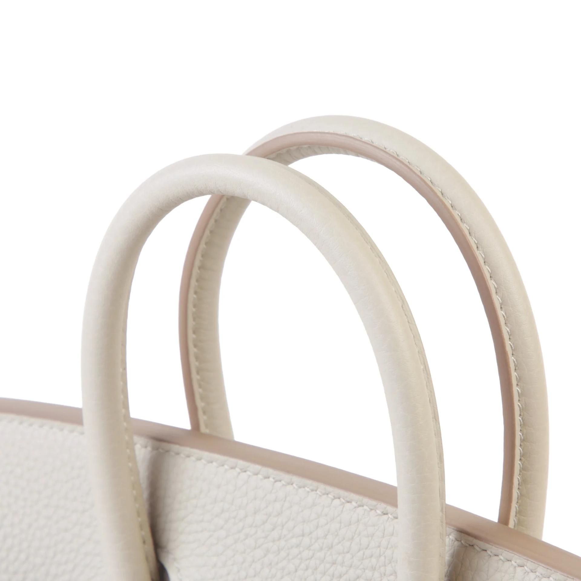 Unused ( Rank NS ) HERMÈS Birkin 25 Gris Perle (80) Togo Gold hardware U (2022) - 3