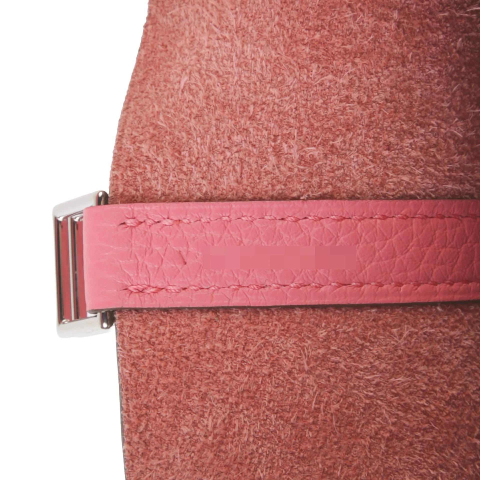 Unused ( Rank NS ) HERMÈS Picotin Lock PM Rose Azalee (8W) Clemence Palladium hardware Y (2020) - 10