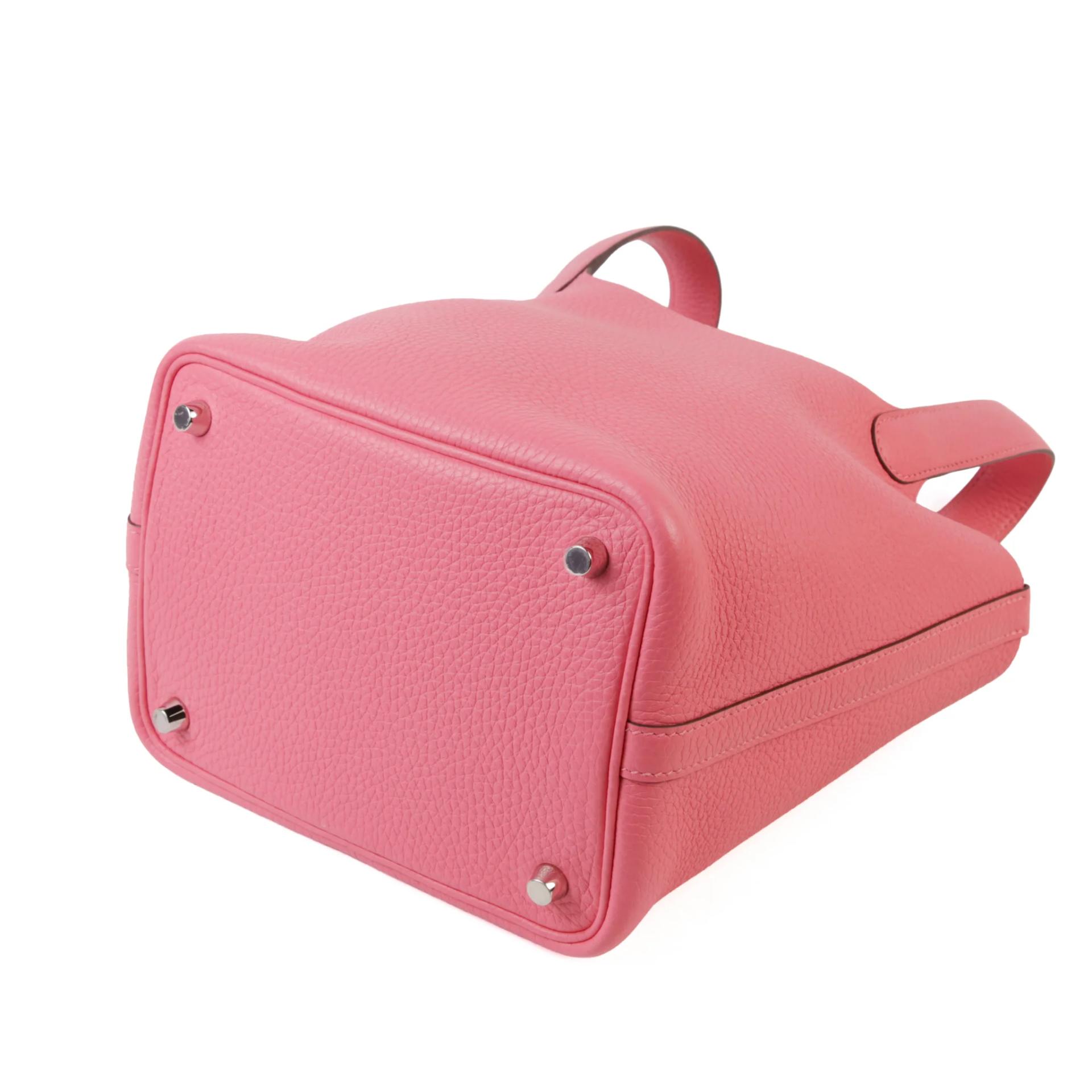 Unused ( Rank NS ) HERMÈS Picotin Lock PM Rose Azalee (8W) Clemence Palladium hardware Y (2020) - 8