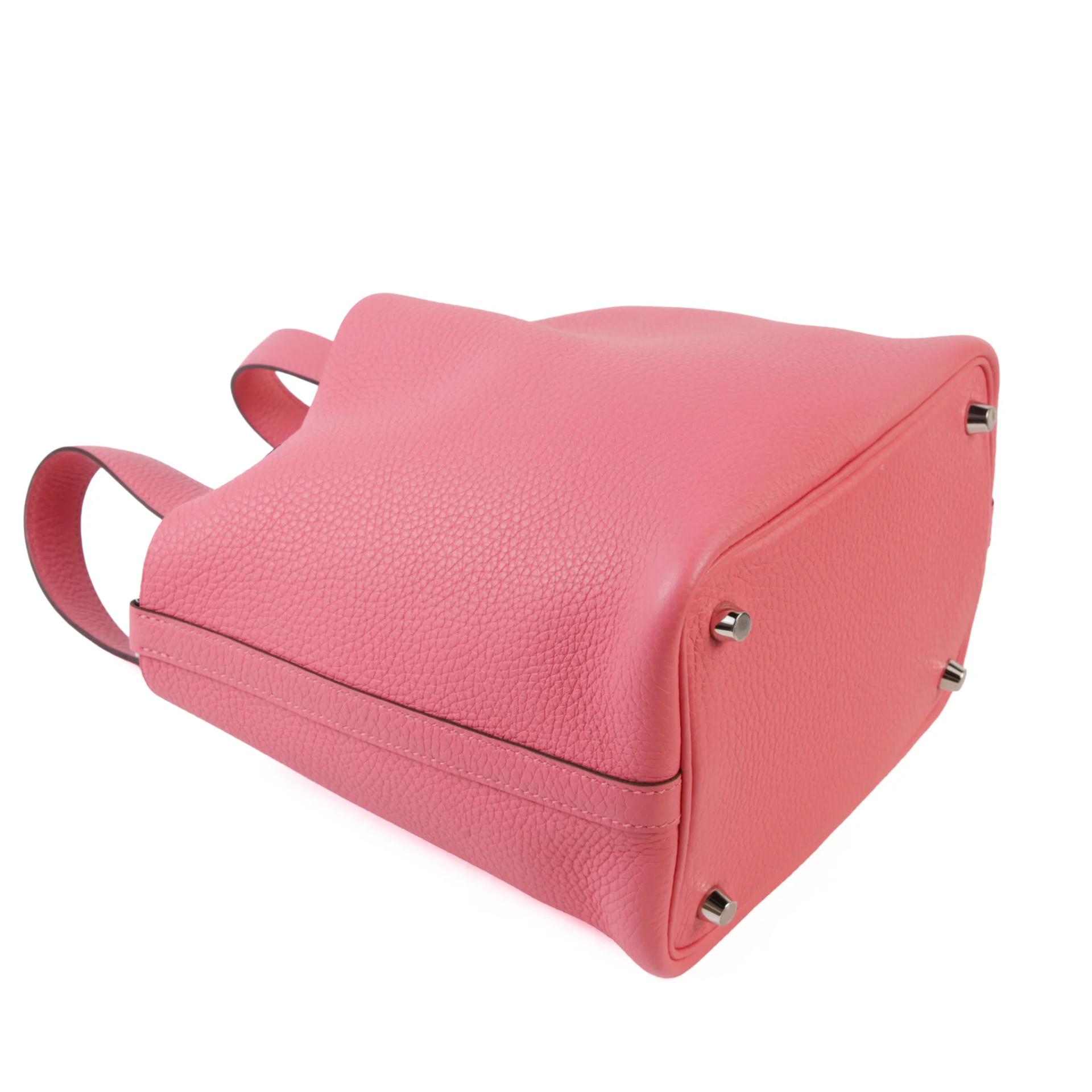 Unused ( Rank NS ) HERMÈS Picotin Lock PM Rose Azalee (8W) Clemence Palladium hardware Y (2020) - 5
