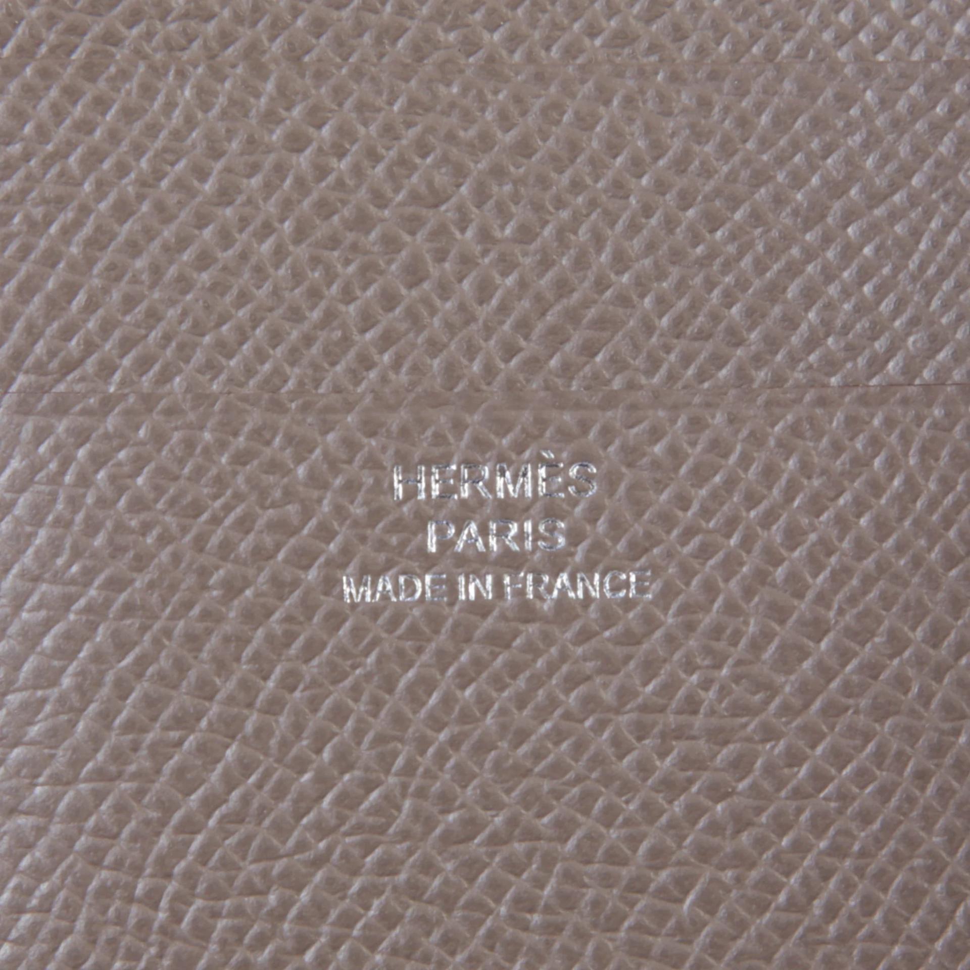Unused ( Rank NS ) HERMÈS Bearn Combine Tri-fold Wallet Etain (8F) Epsom Palladium hardware Z (2021) - 8