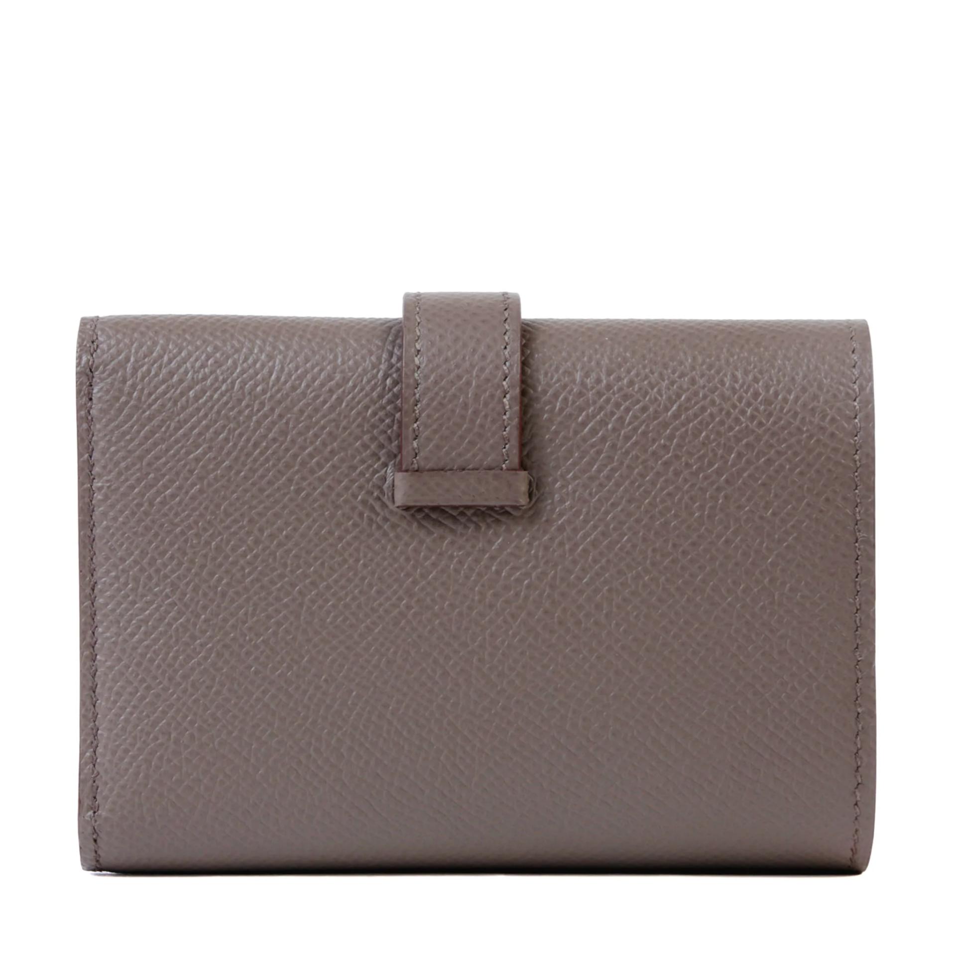 Unused ( Rank NS ) HERMÈS Bearn Combine Tri-fold Wallet Etain (8F) Epsom Palladium hardware Z (2021) - 2