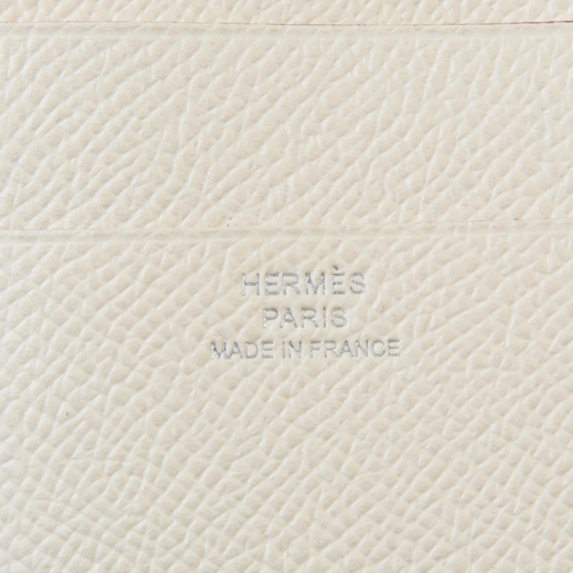 Unused ( Rank NS ) HERMÈS Bearn Combine Tri-fold Wallet Jaune Poussin (1Z) Nata (I2) Epsom Palladium hardware Z (2021) - 7