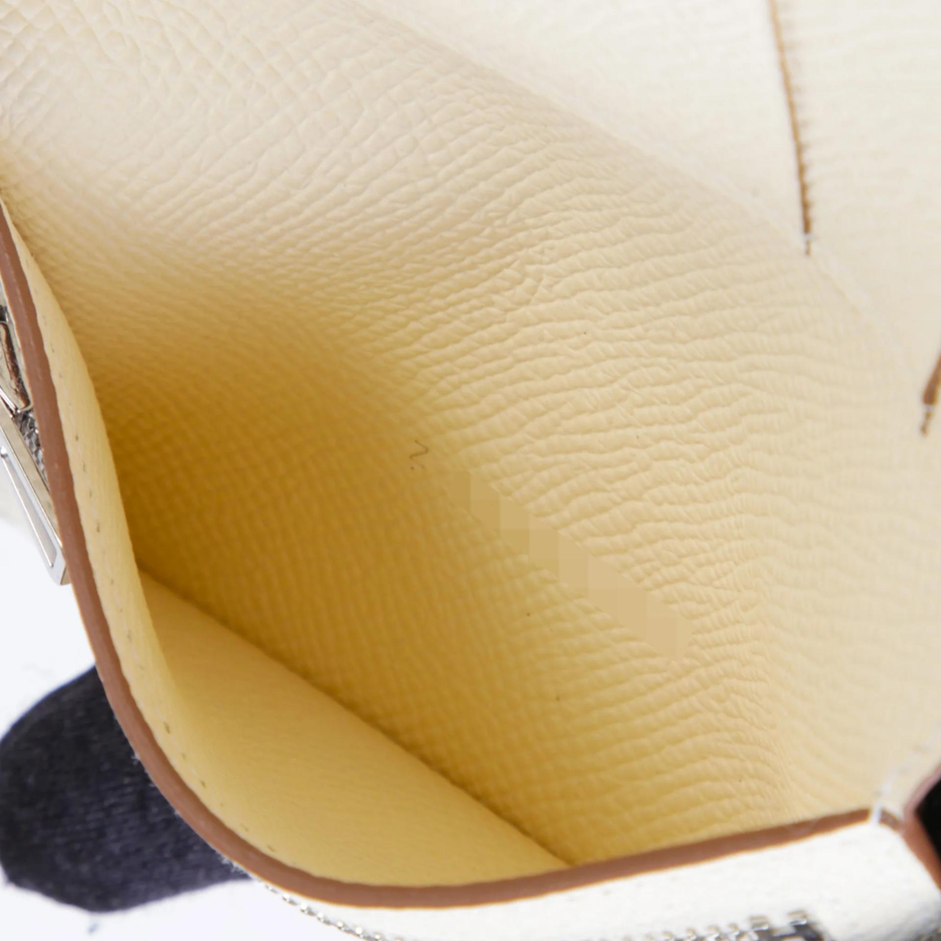 Unused ( Rank NS ) HERMÈS Bearn Combine Tri-fold Wallet Jaune Poussin (1Z) Nata (I2) Epsom Palladium hardware Z (2021) - 9