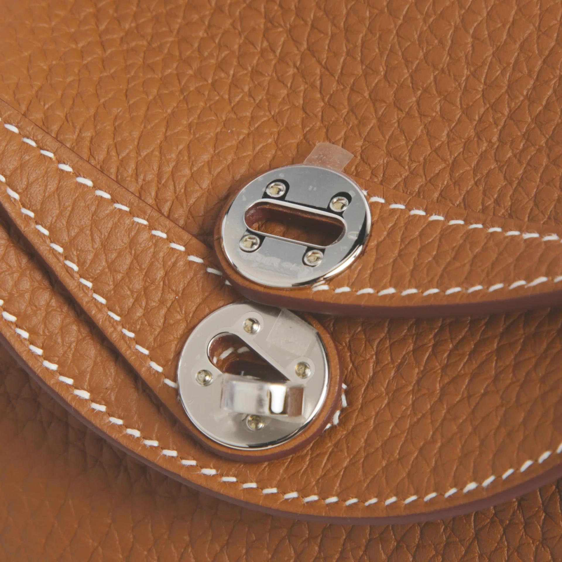 Brand New ( Rank N ) HERMÈS Mini Lindy II Gold (37) Clemence Palladium hardware K (2025) - 8