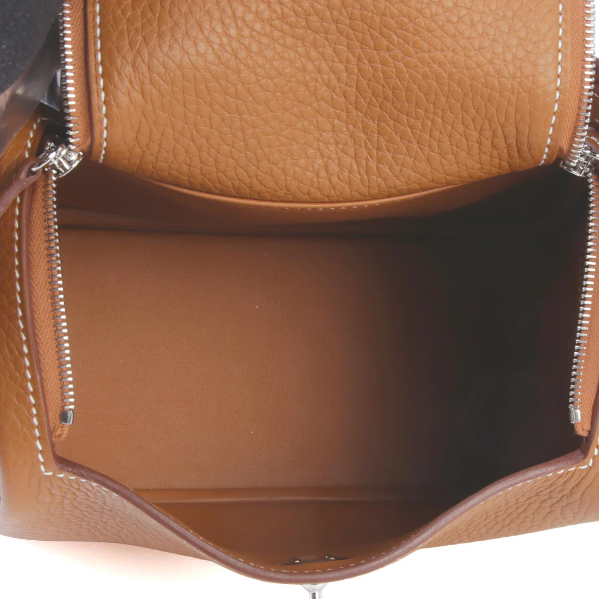 Brand New ( Rank N ) HERMÈS Mini Lindy II Gold (37) Clemence Palladium hardware K (2025) - 10