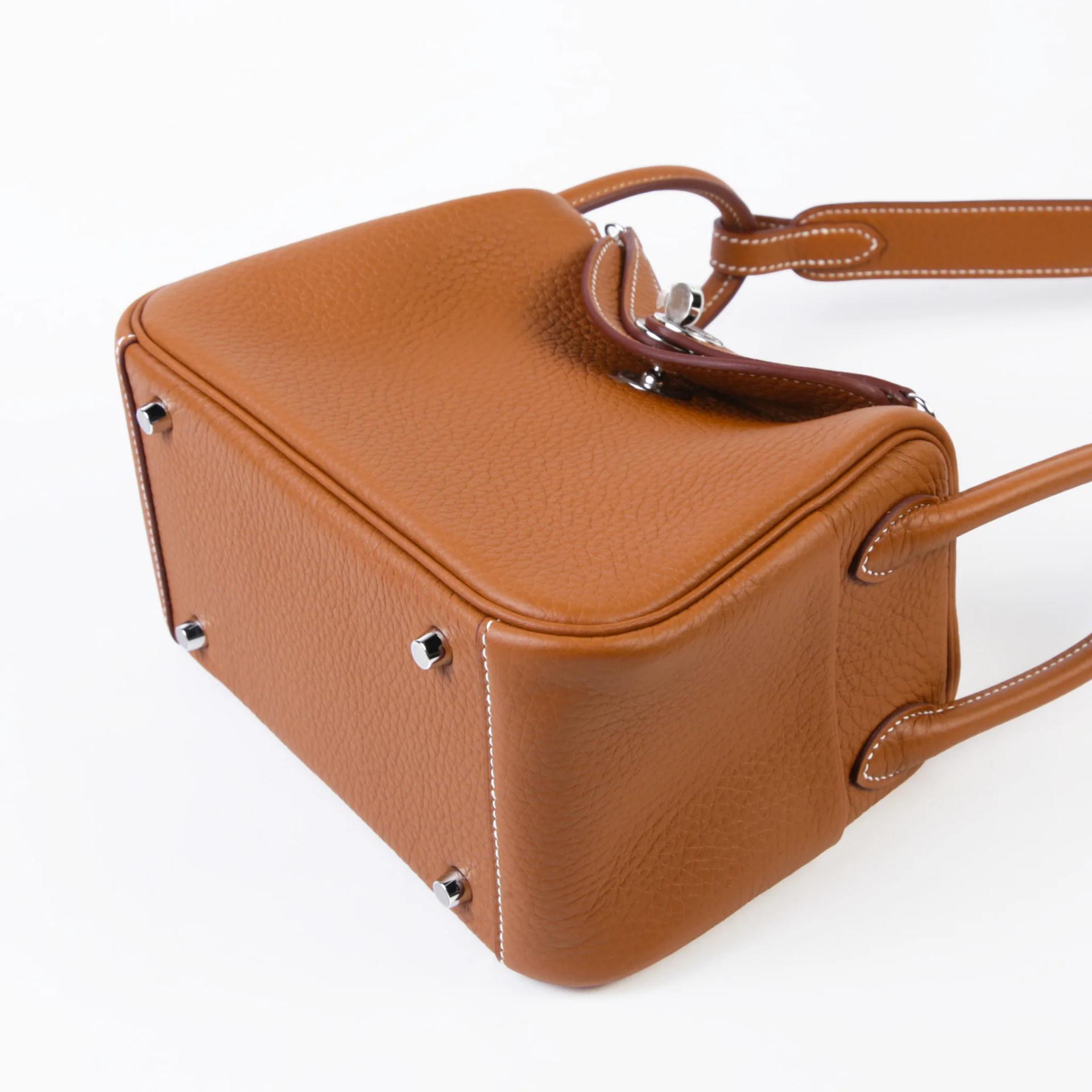Brand New ( Rank N ) HERMÈS Mini Lindy II Gold (37) Clemence Palladium hardware K (2025) - 5