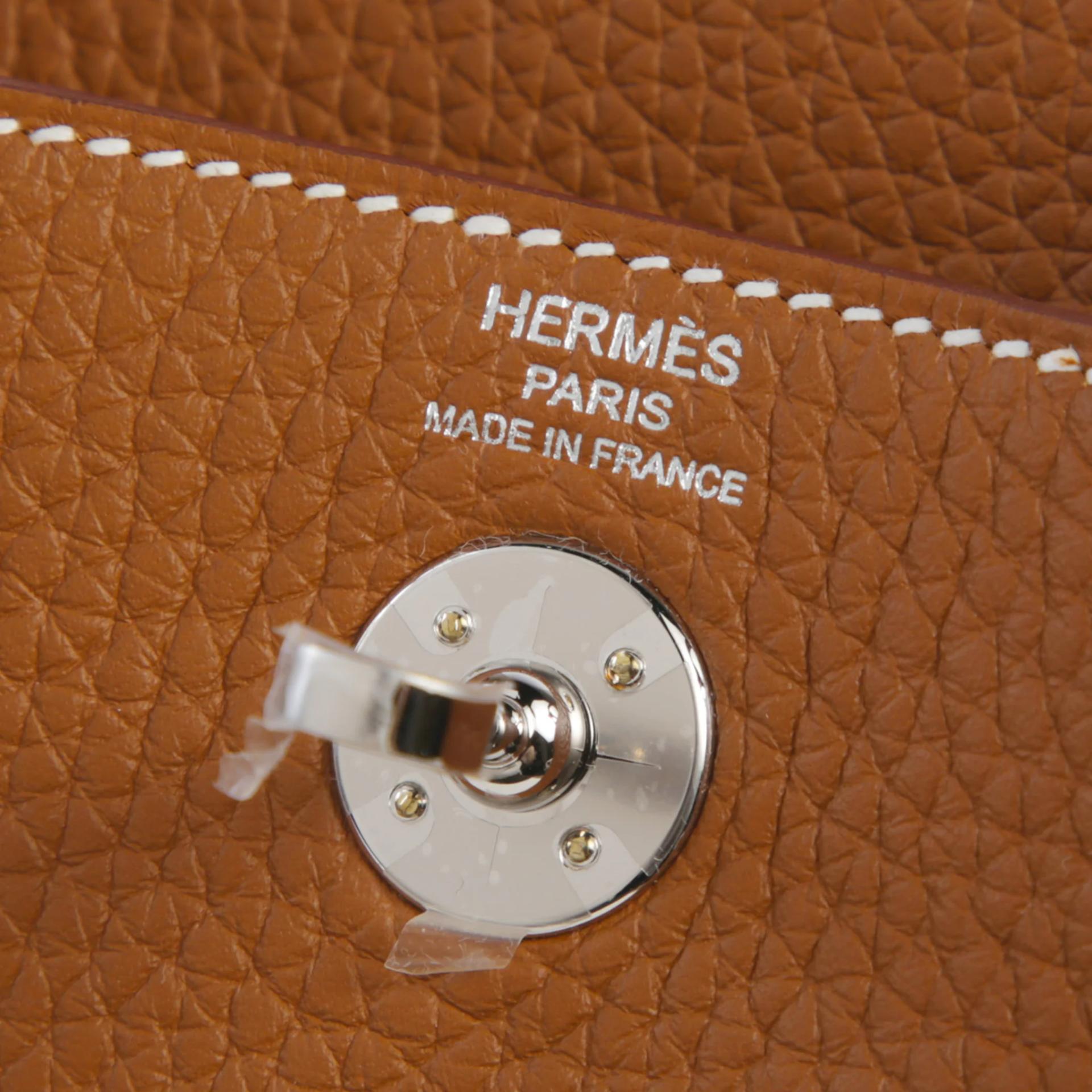 Brand New ( Rank N ) HERMÈS Mini Lindy II Gold (37) Clemence Palladium hardware K (2025) - 9