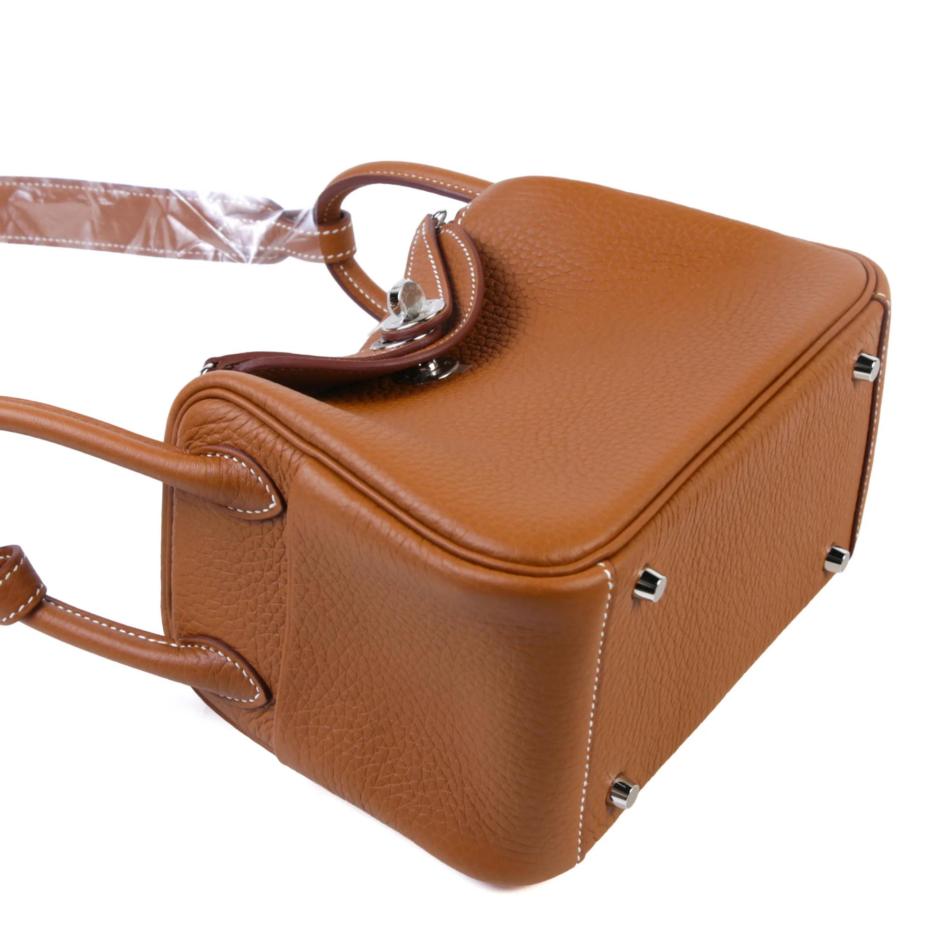 Brand New ( Rank N ) HERMÈS Mini Lindy II Gold (37) Clemence Palladium hardware K (2025) - 4