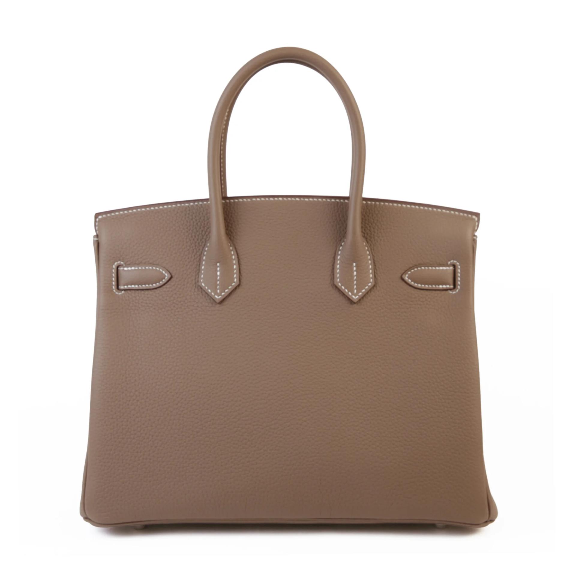 Brand New ( Rank N ) HERMÈS Birkin 30 Etoupe (18) Togo Palladium hardware G (2026) - 2