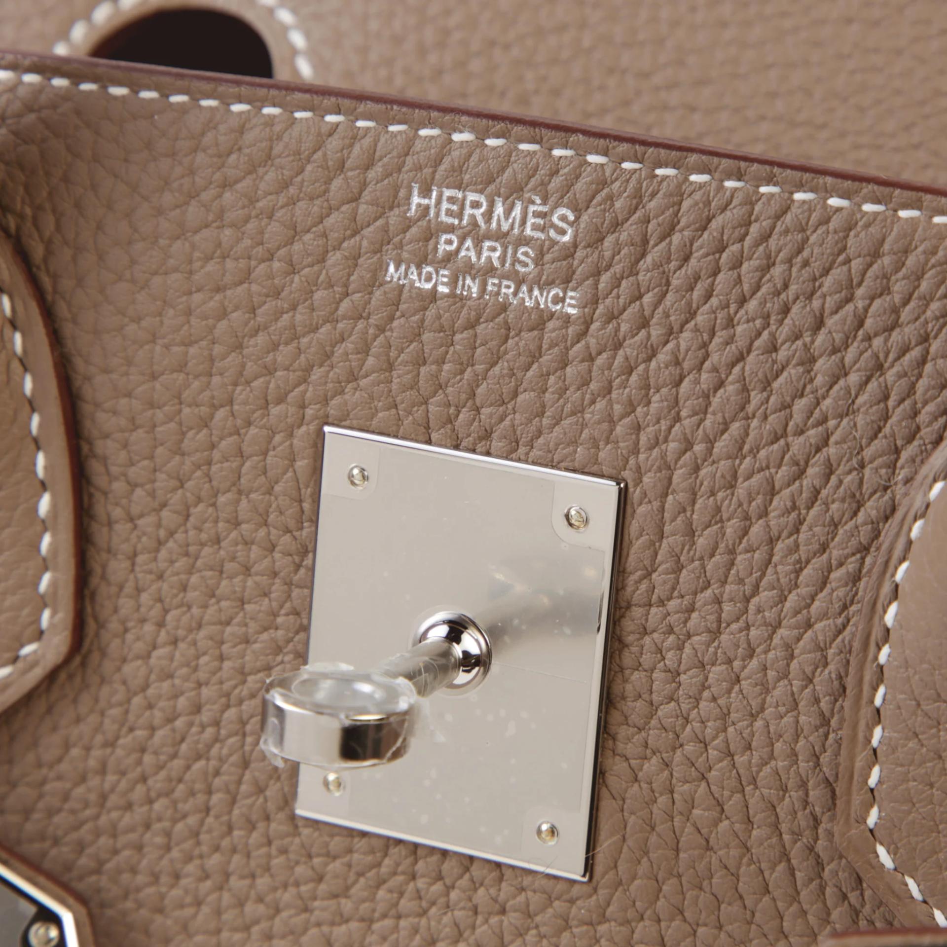 Brand New ( Rank N ) HERMÈS Birkin 30 Etoupe (18) Togo Palladium hardware G (2026) - 9