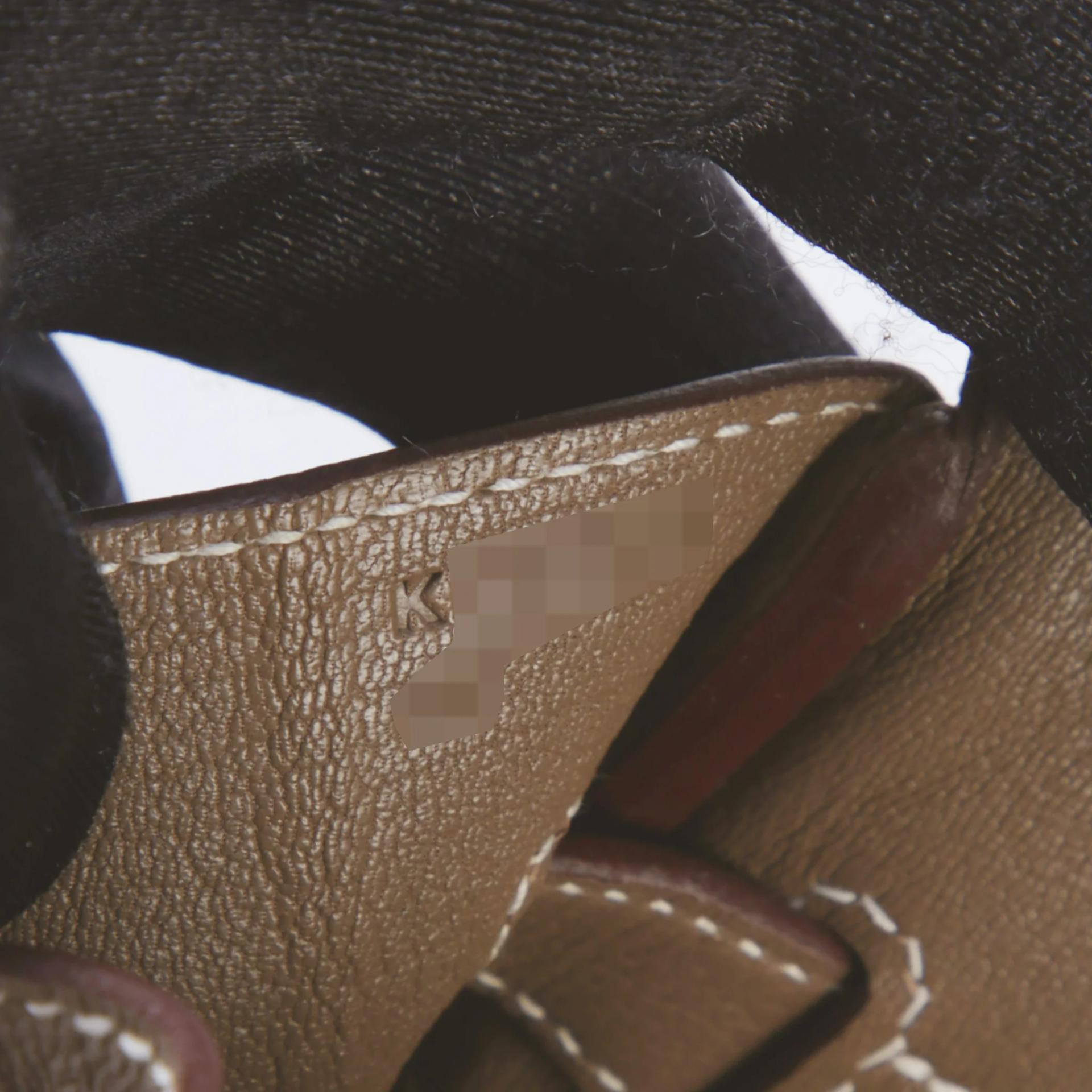 Very Good ( Rank A) HERMÈS Birkin Shoulder Light 29 Etoupe (18) Evercolor Palladium hardware K (2025) - 13
