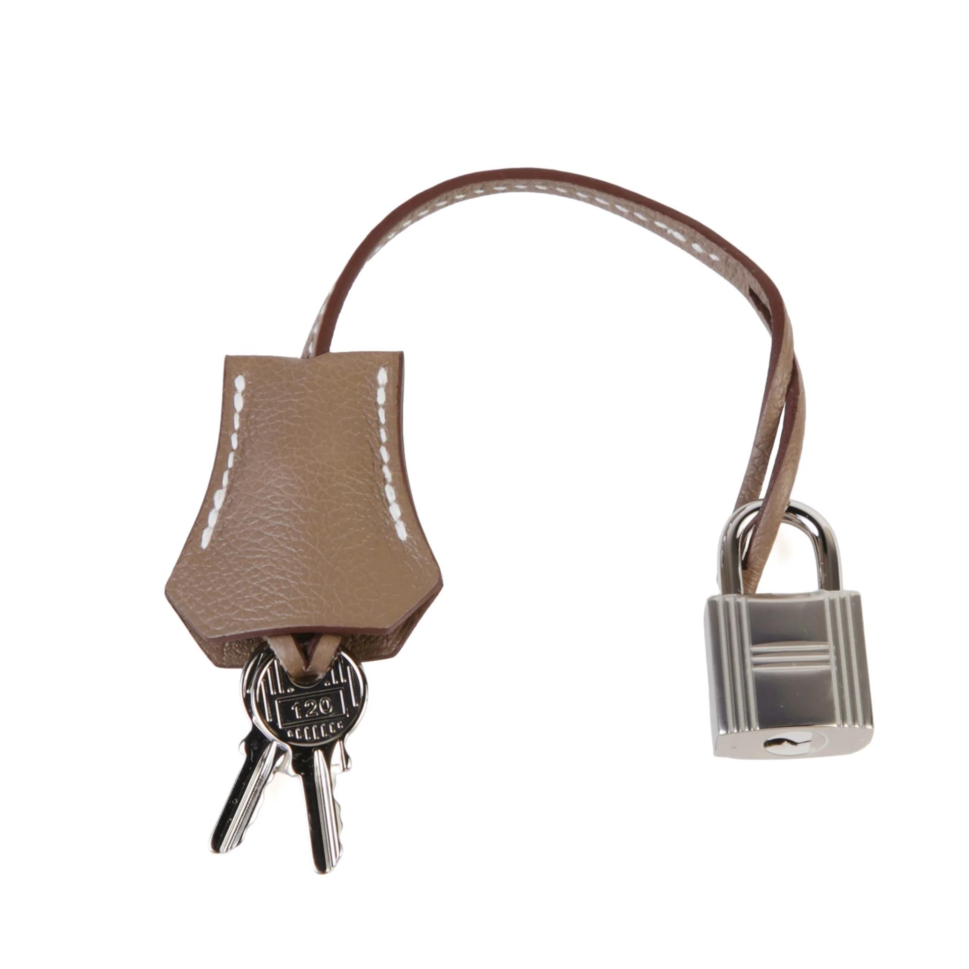 Very Good ( Rank A) HERMÈS Birkin Shoulder Light 29 Etoupe (18) Evercolor Palladium hardware K (2025) - 14