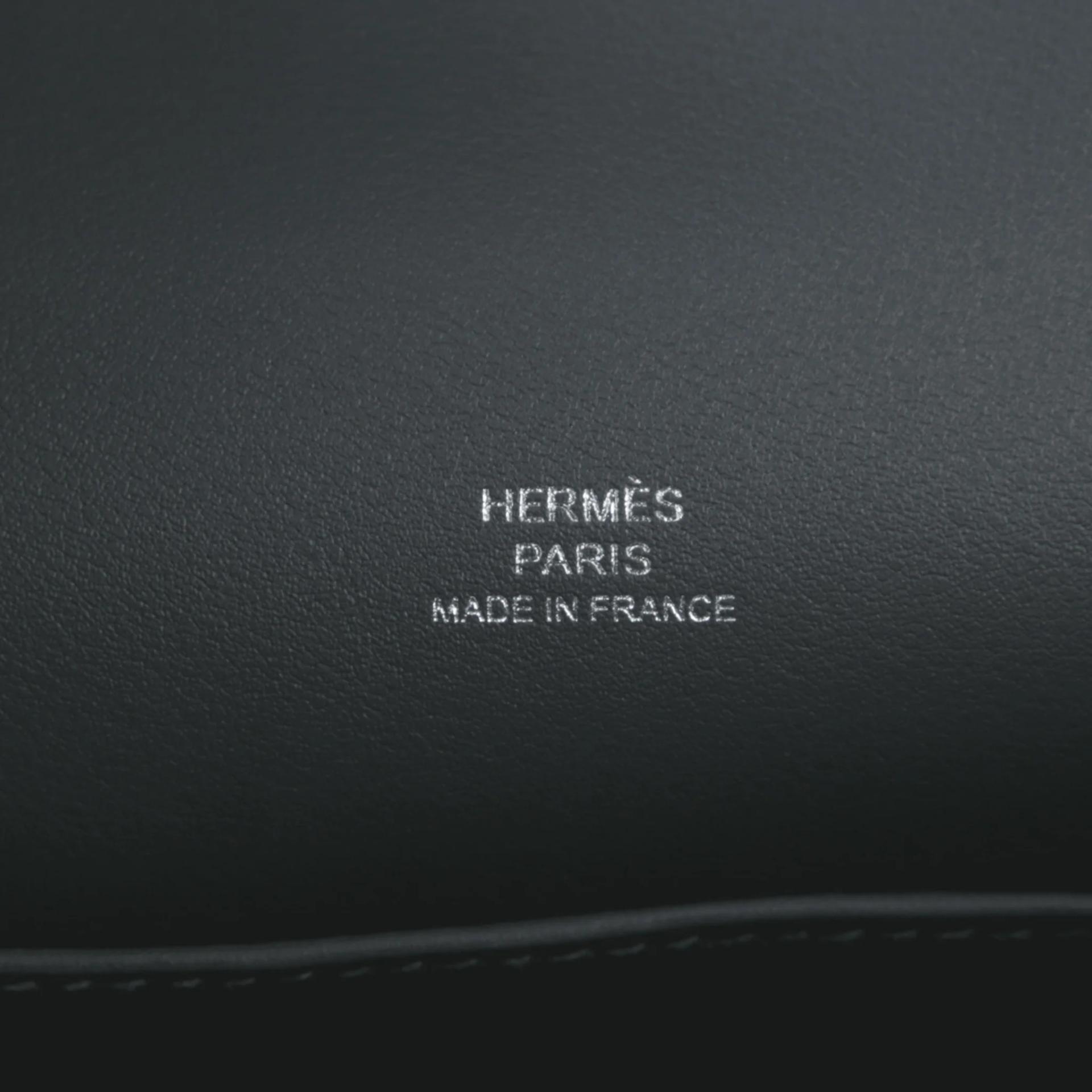 Excellent ( Rank SA ) HERMÈS Kelly Pochette Gris misty (H0) Swift Palladium hardware G (2026) - 10