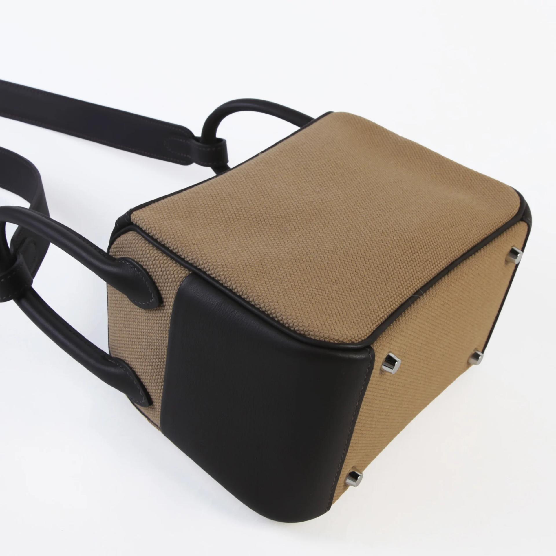 Excellent ( Rank SA ) HERMÈS Mini Lindy Mousse (19) Canvas Swift Palladium hardware K (2025) - 6